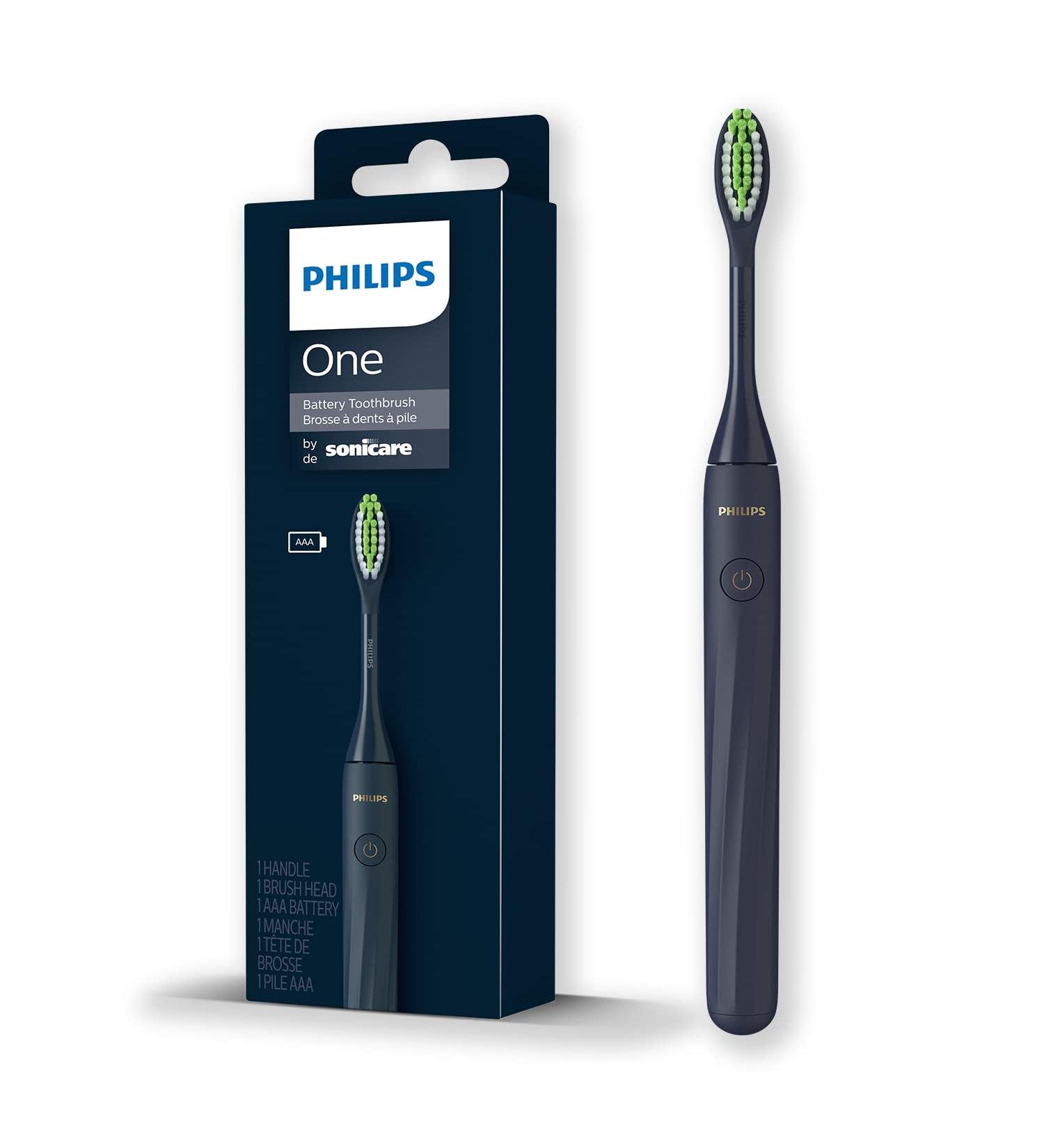 Philips One Electric Toothbrush by Sonicare HY1100/54 - Micro Vibrations Soft Bristles 3-Month Battery Life 2-Minute Timer Quadpacer - Best for Whitening & Polishing Teeth - Buy Online on GoSupps.com