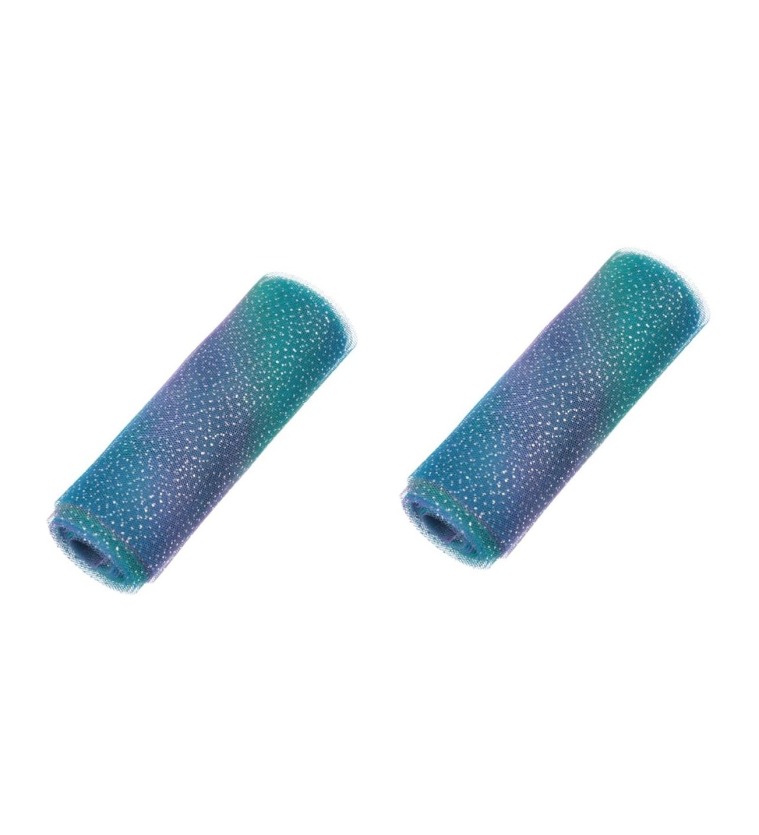 VILLCASE 2 Rolls Gradient Mesh Shimmery Skirt Mesh Ribbon Tulle Table Runner Bling Ribbon Child Bow Tie - Buy Online on GoSupps.com