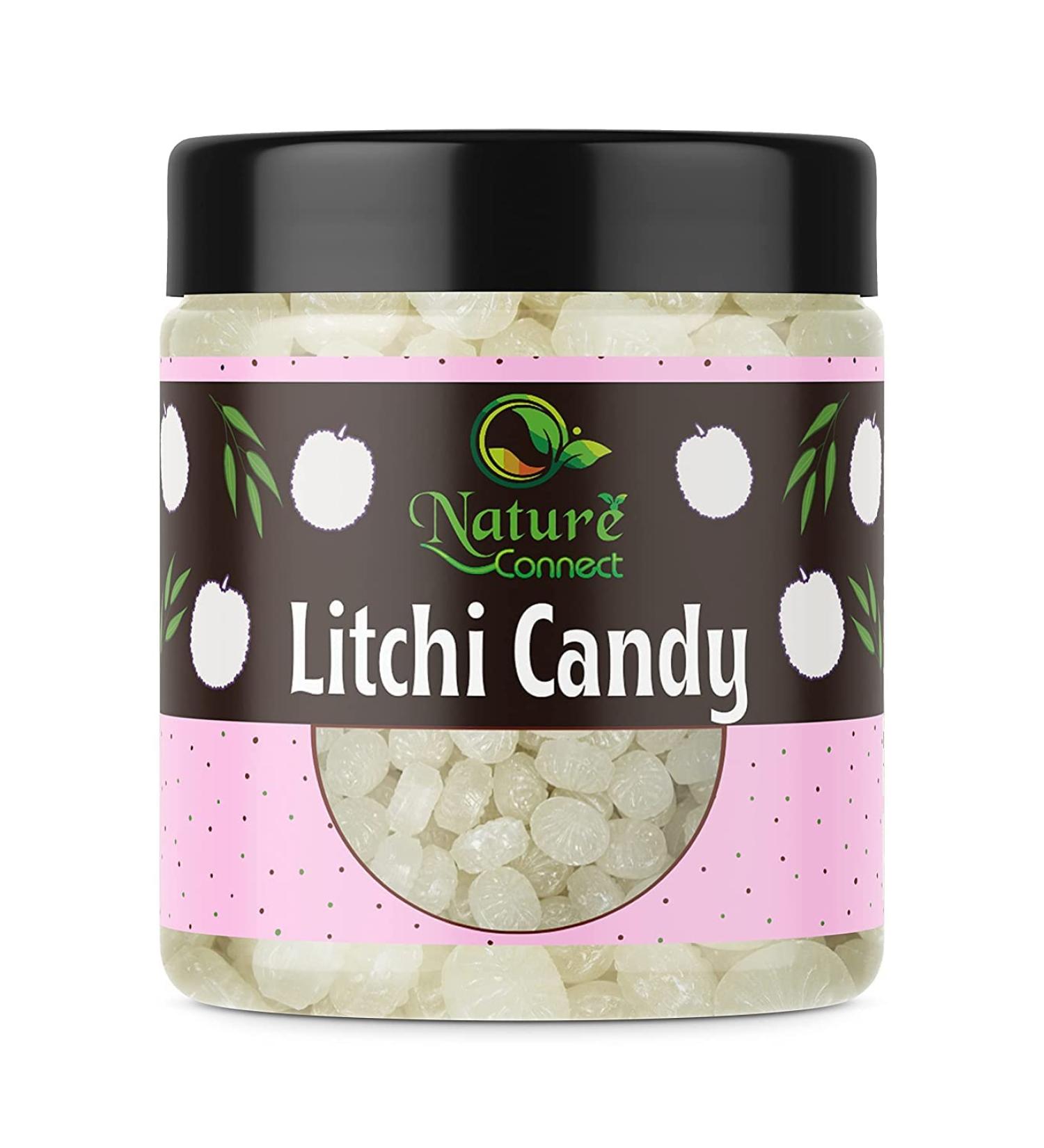 Nature Connect Litchi Flavour Candy 400 GMS | Candy Khatti Mithi Goli |Litchi Toffee | Litchi Herbal Toffee_Packing May Vary - Buy Online on GoSupps.com