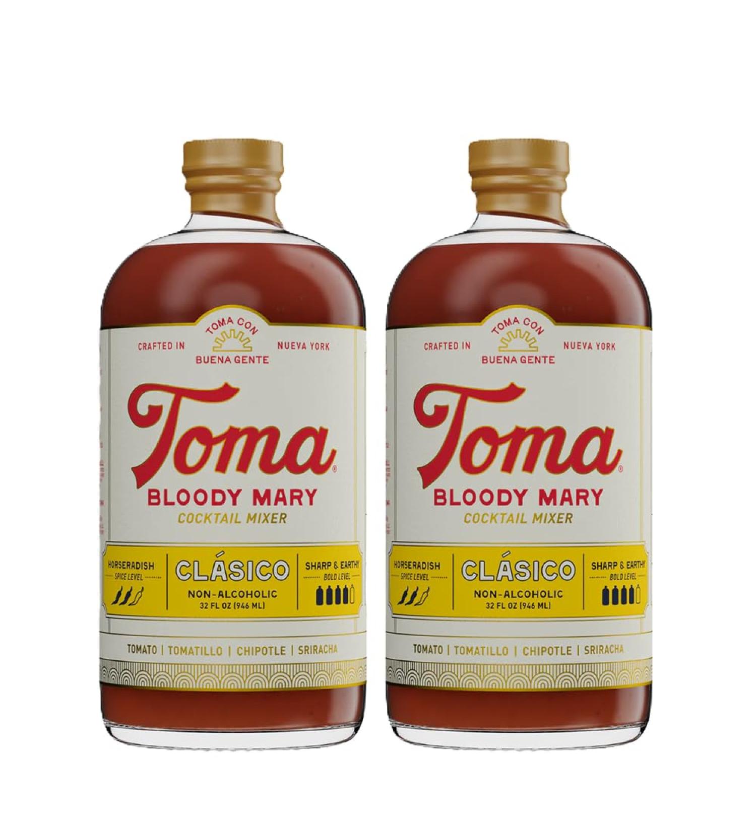 Tomato Bloody Mary Mix with Horseradish | Gluten-Free, Vegan, Low Carb, Keto-Friendly | Premium Cocktail Mixer | 32oz Bottle (Pack of 2) - Buy Online on GoSupps.com