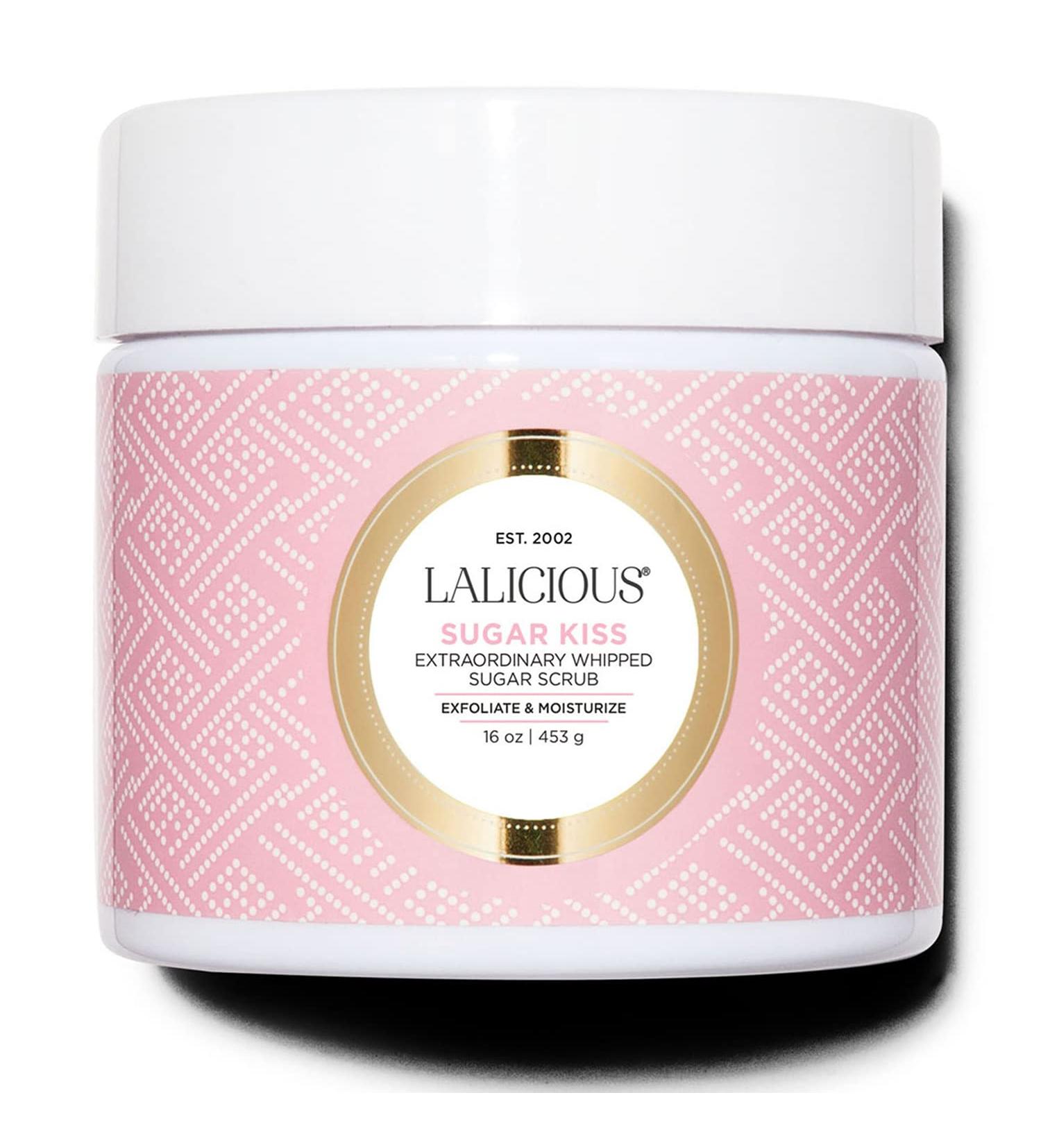 LaLicious Sugar Kiss Whipped Sugar Scrub - 16oz Cane Sugar Body Scrub with Coconut Oil & Honey - No Parabens - Buy Online on GoSupps.com