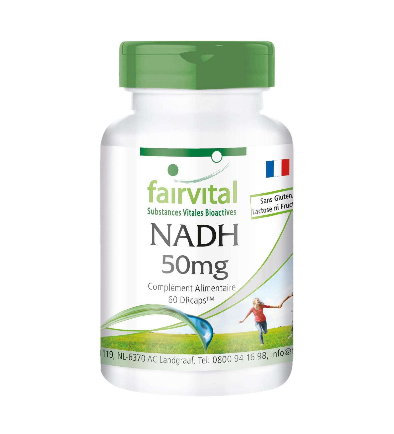 Fairvital | NADH 50mg - 2 months - VEGAN - Highly dosed - 60 capsules - delay in DRCaps  - Buy Online on GoSupps.com