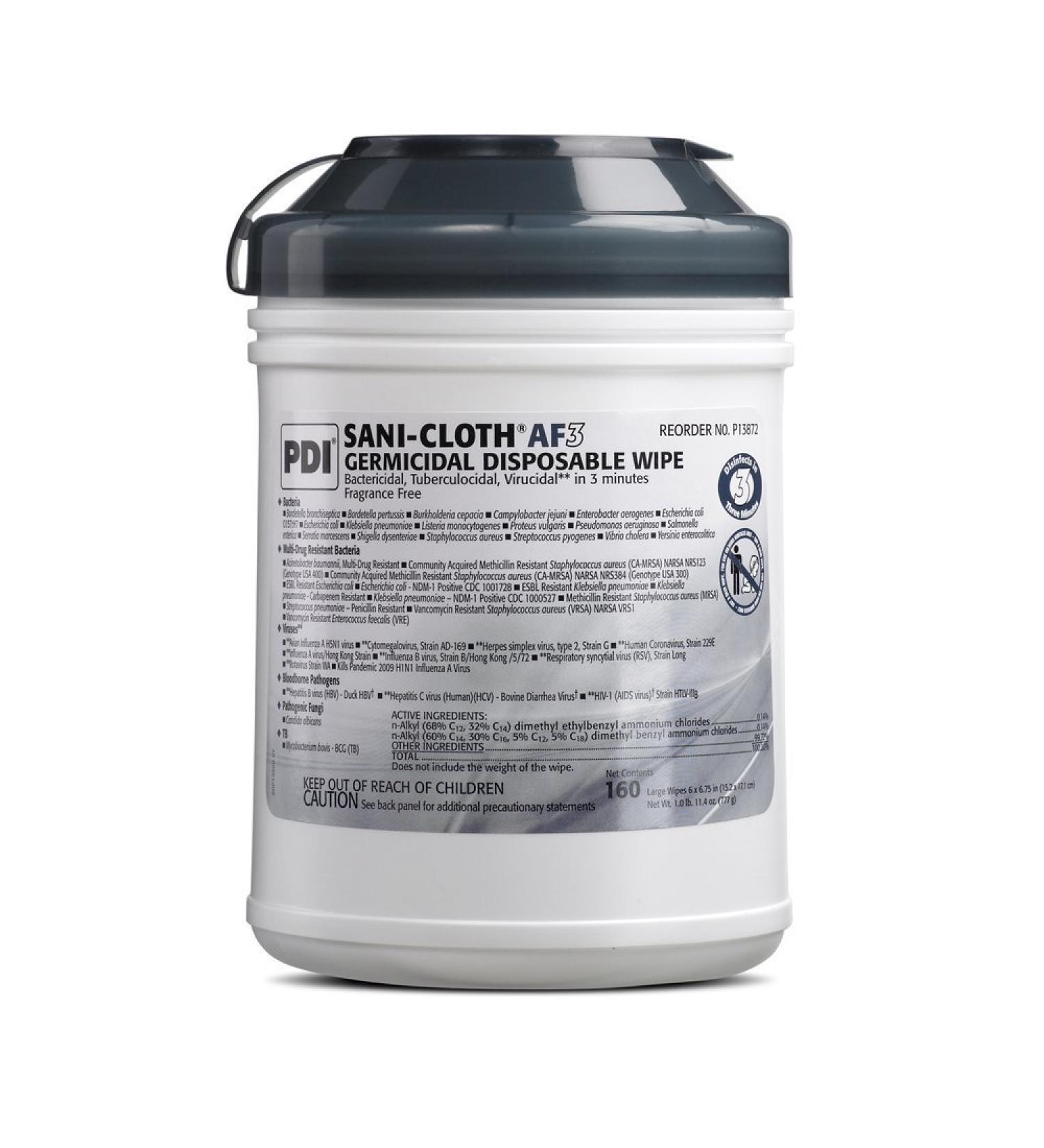 Alcohol-Free Sani-Cloth AF3 Germicidal Wipes - 160ct - Buy Online on GoSupps.com