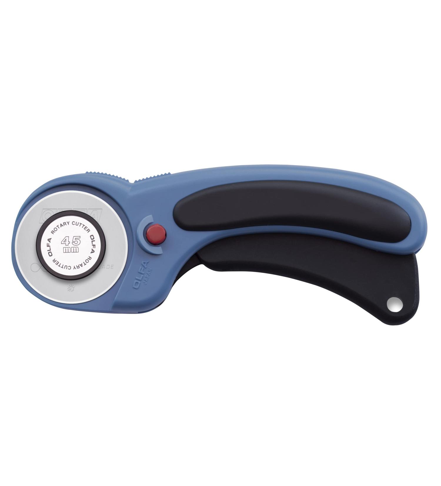 OLFA 45mm Ergonomic Rotary Cutter (RTY-2DX/PBL) for Crafts, Sewing, Quilting - Pacific Blue - Buy Online on GoSupps.com
