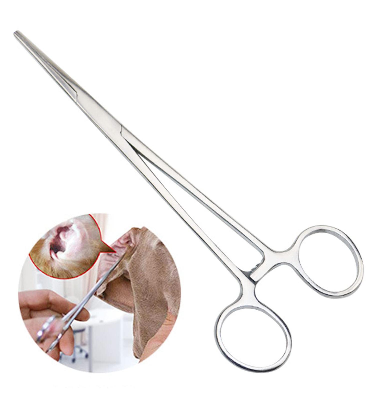 14cm Professional Straight Hemostat Hemostat Forceps Dog Grooming Scissors Piercing Forceps Tainless Steel Dog Ear Hair Puller Pet Dog Ear Hair Grooming Tweezers - Buy Online on GoSupps.com