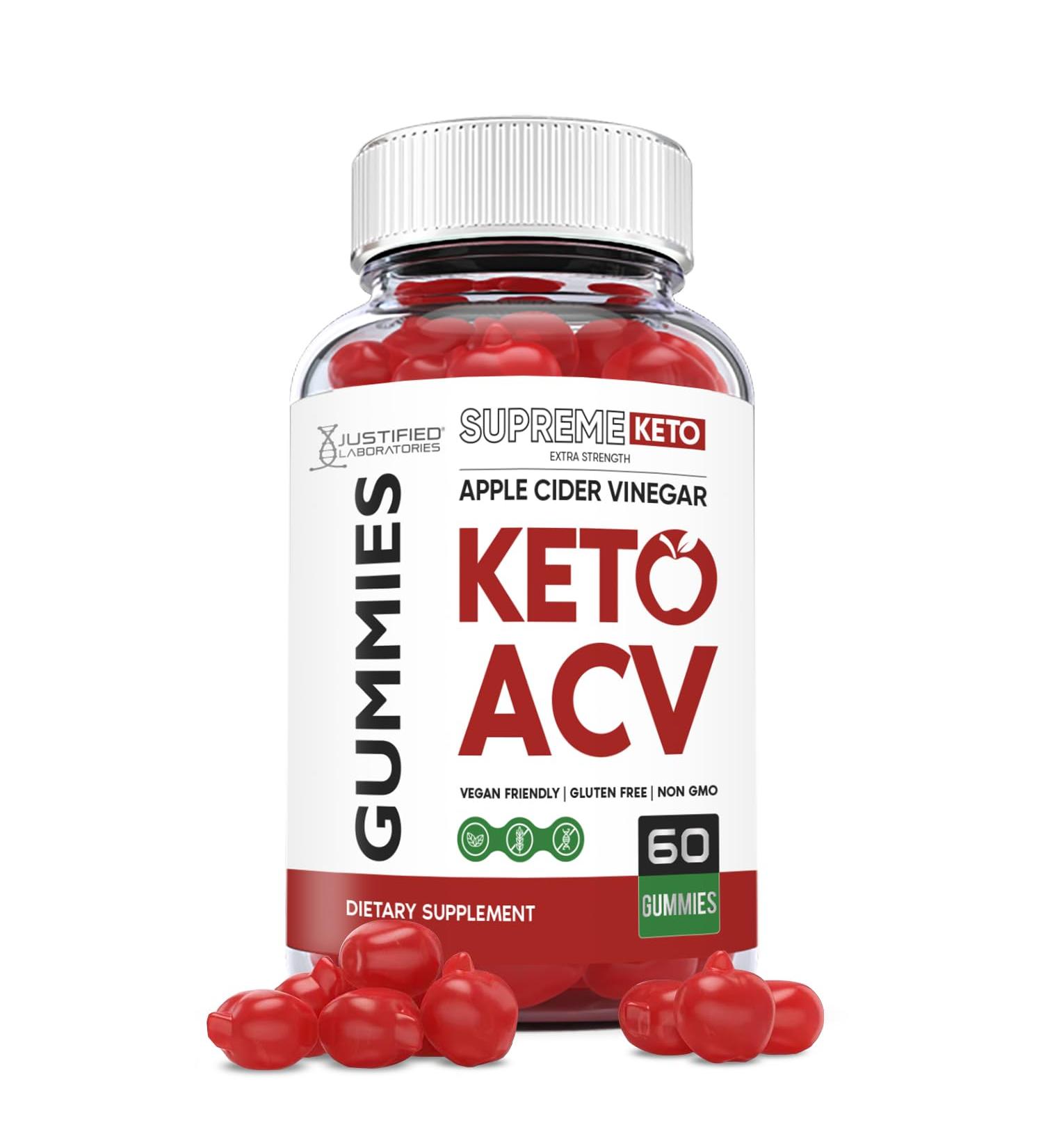 Justified Laboratories Supreme Keto ACV Gummies 1000MG with Pomegranate Juice, Beet Root & B12 - 60 Gummys - Buy Online on GoSupps.com