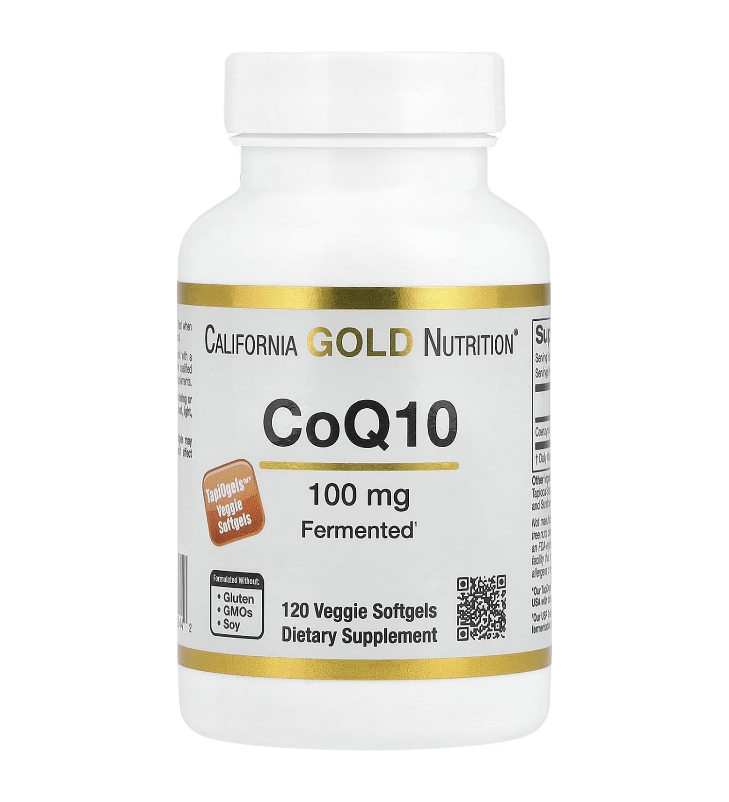 CoQ10 100 mg - Ubiquinone Supplement for Mitochondrial Support | 120 Veggie Softgels - International Shipping Available - Buy Online on GoSupps.com