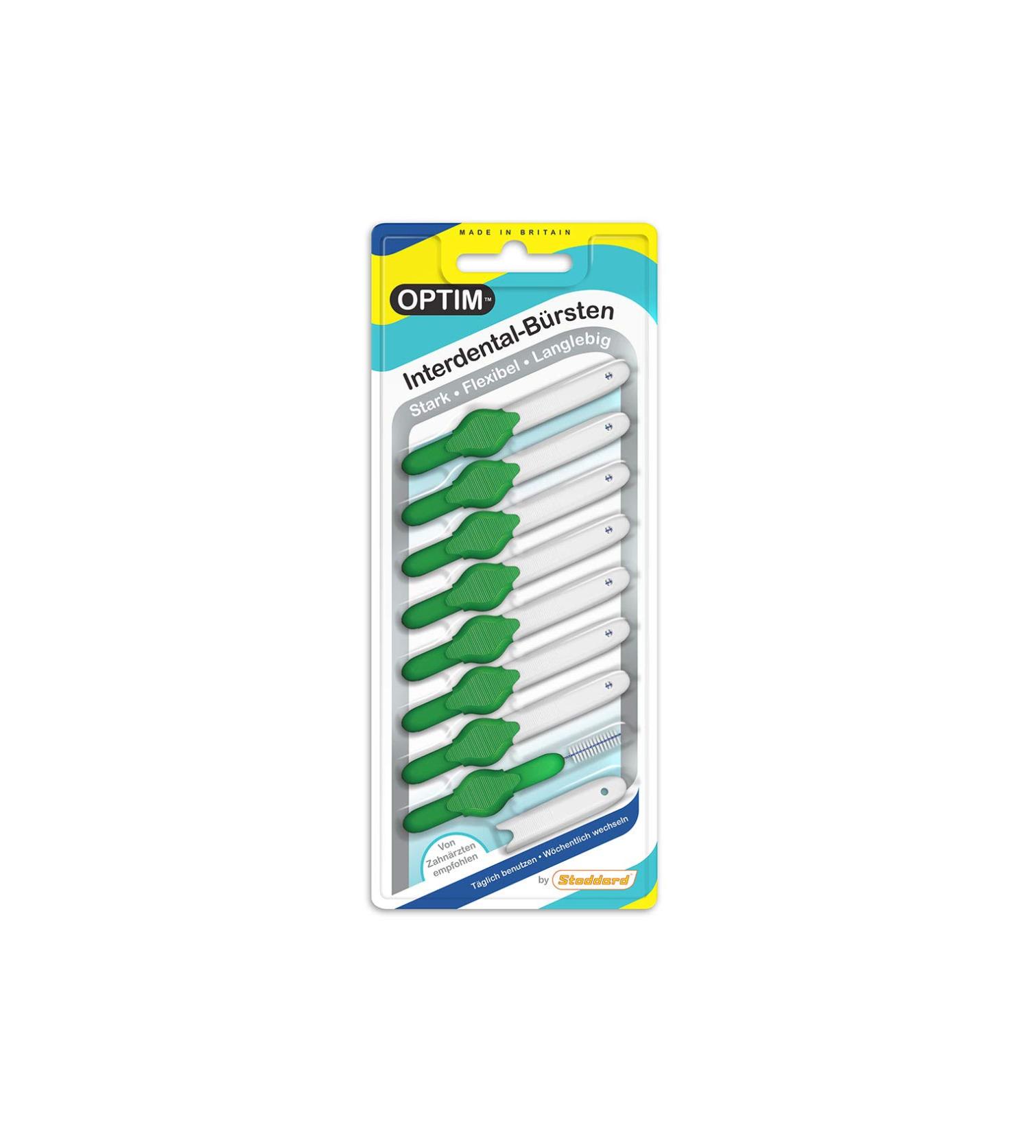 OPTIM Interdental Brushes Pack of 8 - Green 0.8mm Size 5 | Effective Dental Care for Healthier Gums - Buy Online on GoSupps.com