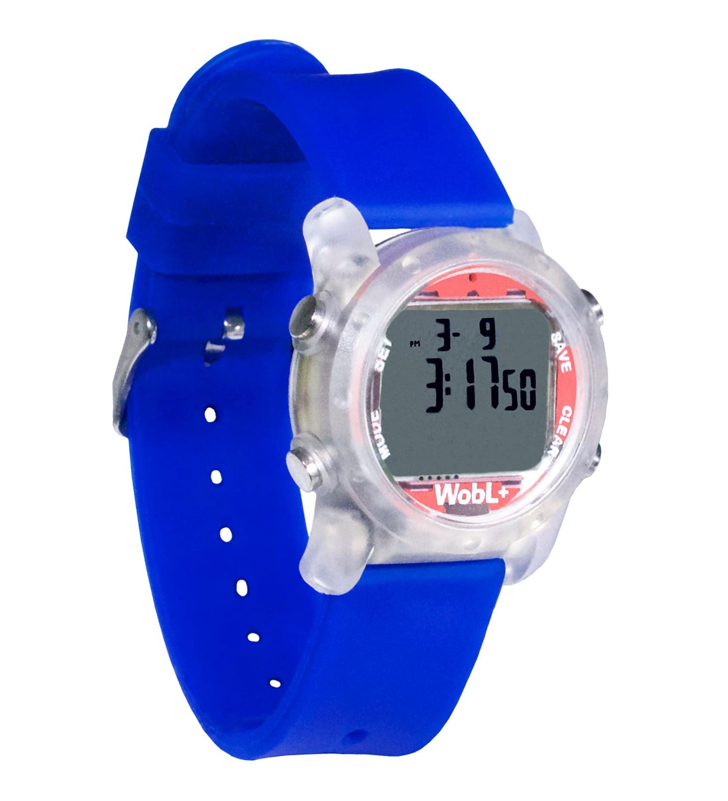 WobL Waterproof Vibrating Alarm Countdown Timer Watch - Small Size, 9 Alarms, Blue - Ideal for Sports, Medicine, Meetings, and Potty Reminders - Buy Online on GoSupps.com
