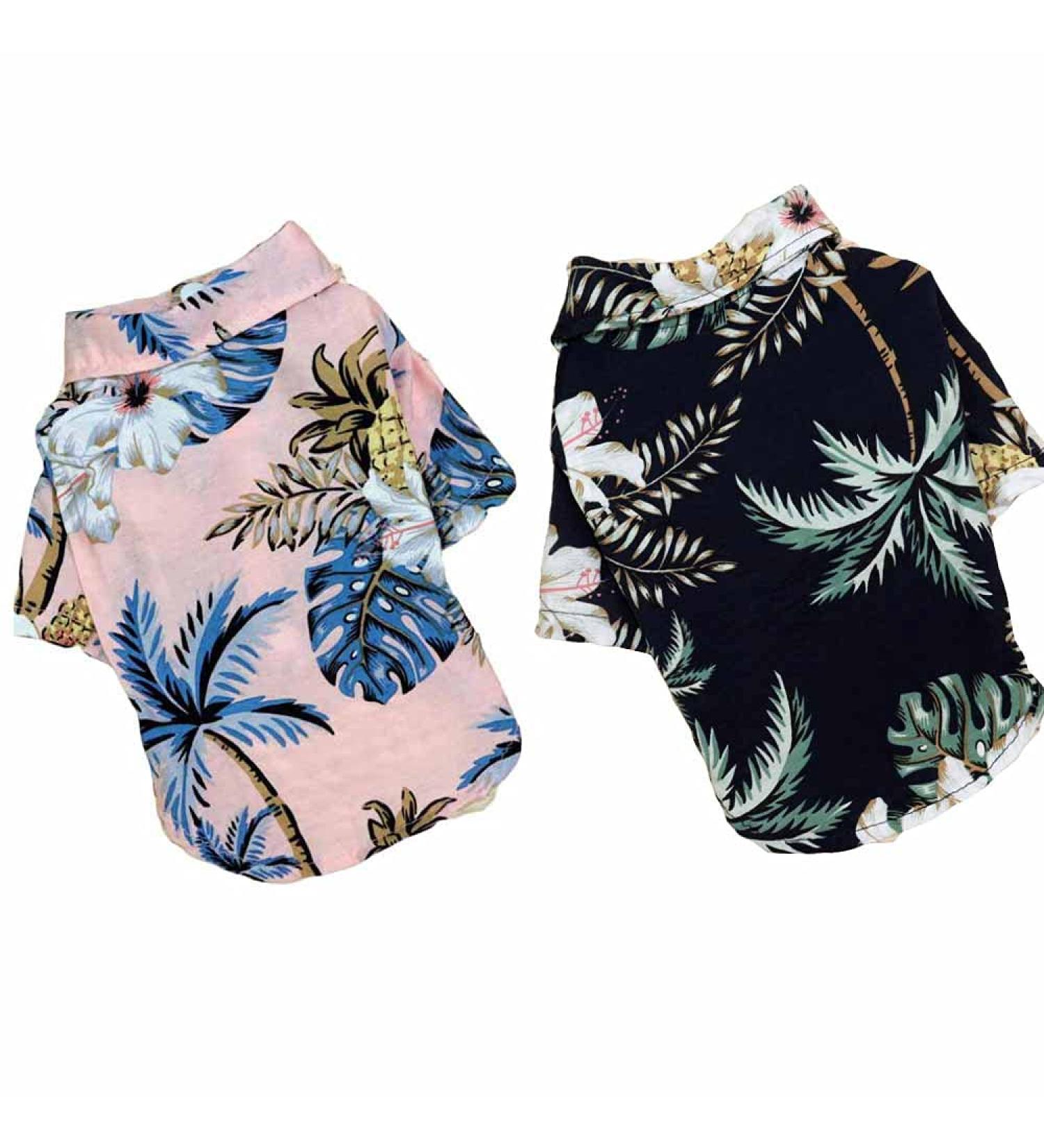 Feiling 2 Pack Hawaii Summer Dog Shirts - Comfortable Beach T-Shirts for Small Dogs & Cats (C XS) - Buy Online on GoSupps.com