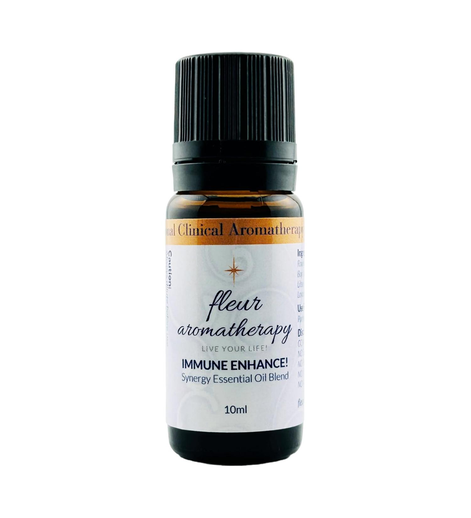 Immune Enhance 100% Pure Essential Oil Synergistic Blend 10ml Ravintsara Cinnamon Leaf Bay Laurel Lime Eucalyptus Litse Patchouli Lavandin & Peppermint Purifying Aroma Fleur Aromatherapy - Buy Online on GoSupps.com