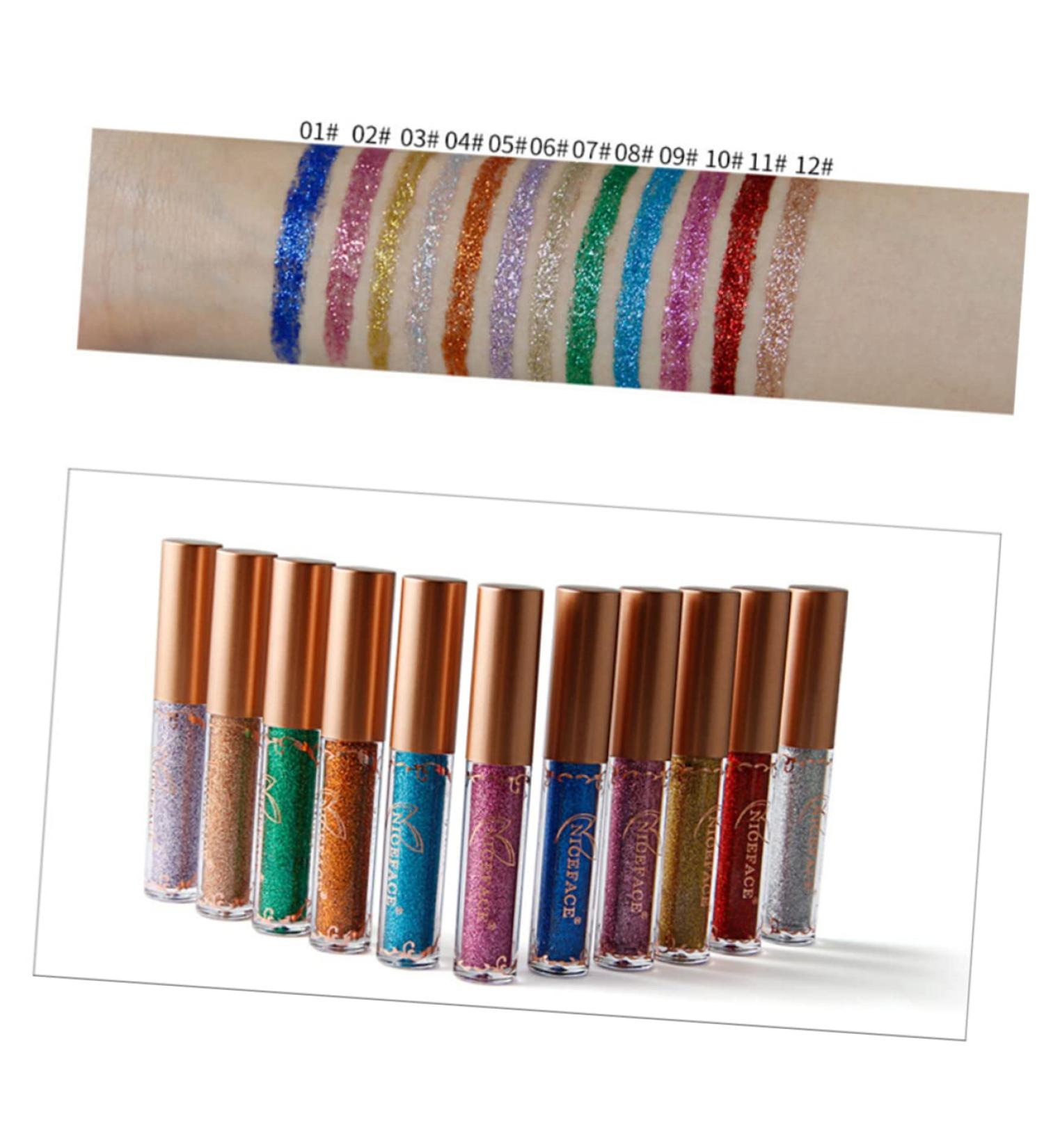 FRCOLOR Liquid Eyeliner Liquid Glitter Eyeliner Women Shadow Cosmetic Eye Shadow Highlight Miss Shimmer 1 count (Pack of 1) 10 - Buy Online on GoSupps.com