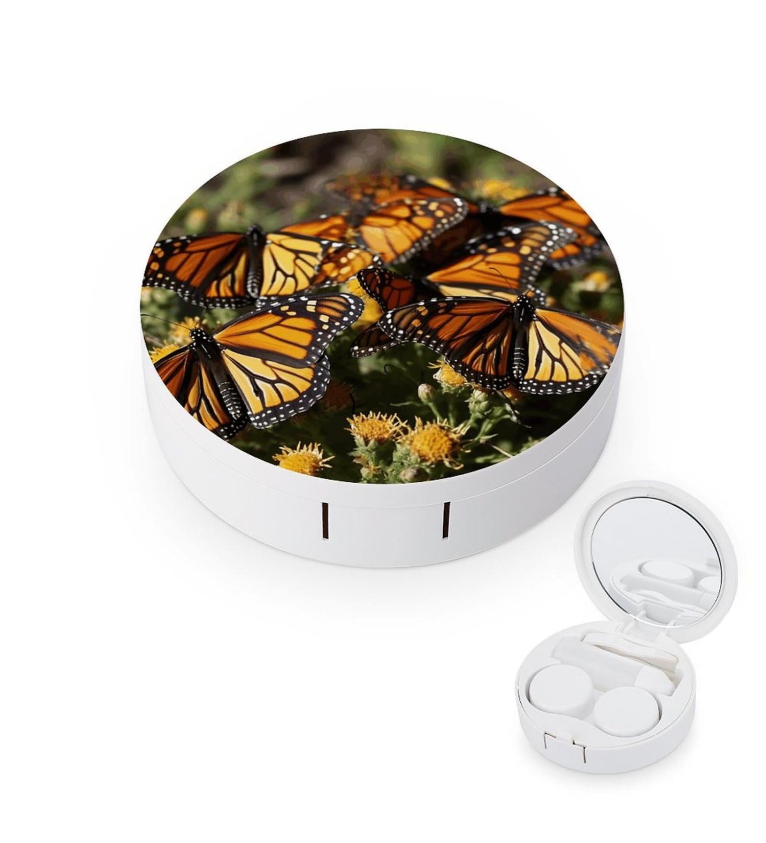 Monarch Butterflies Contact Lens Case - Travel Care Box for Contact Lenses - Buy Online on GoSupps.com