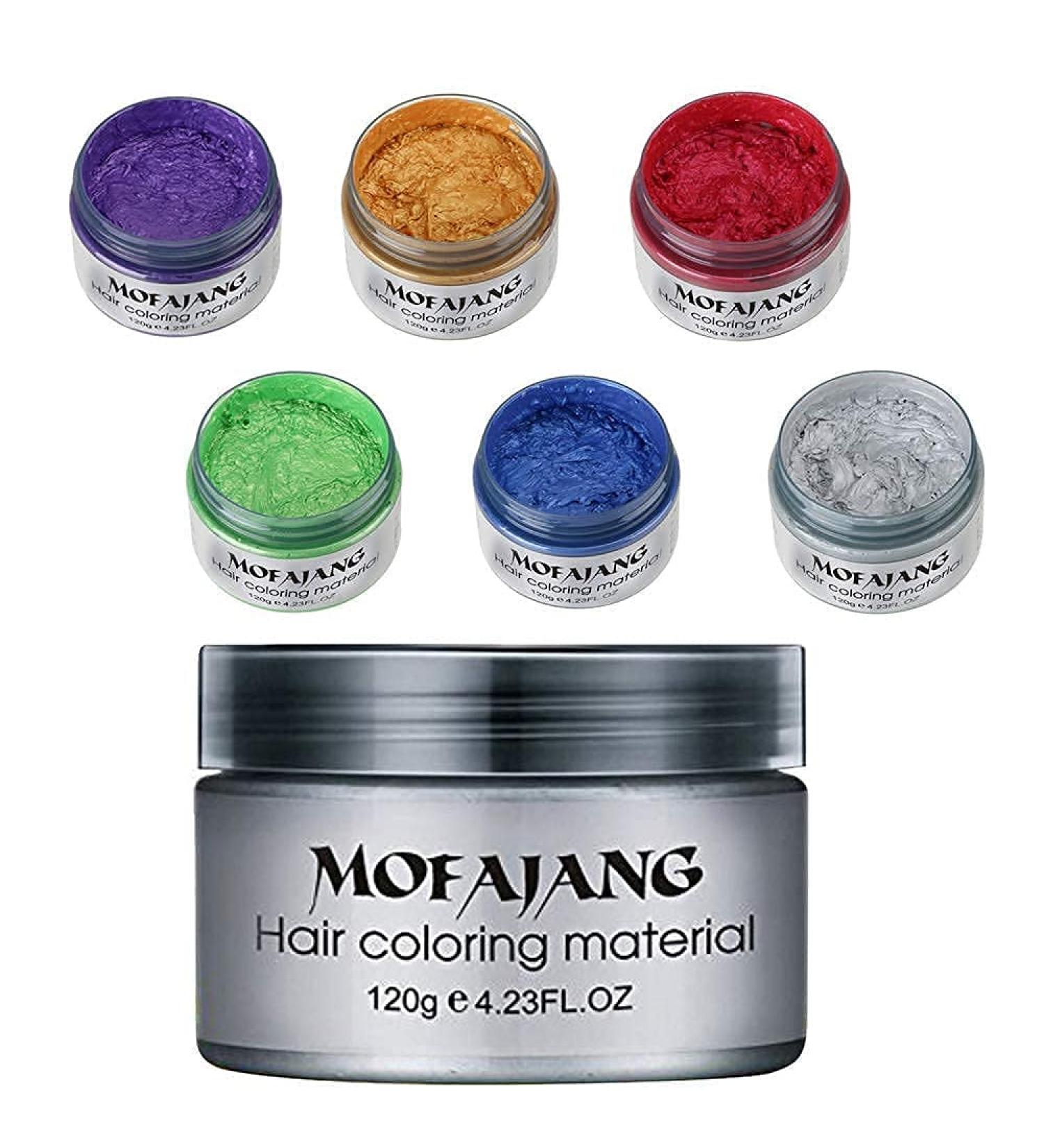 6 Colors Hair Color Wax Dye - Temporary Instant Natural Modelling Fashion for Men & Women - Buy Online on GoSupps.com