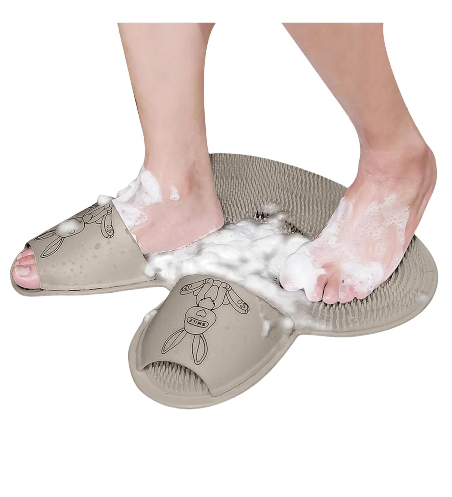 Tapis exfoliant pour pieds | Exfoliant pour pieds pour douche sol Nettoyeur antid rapant avec ventouses et r pe anti-callosit s Massage pour femmes hommes salle de bain baignoire sol - Buy Online on GoSupps.com