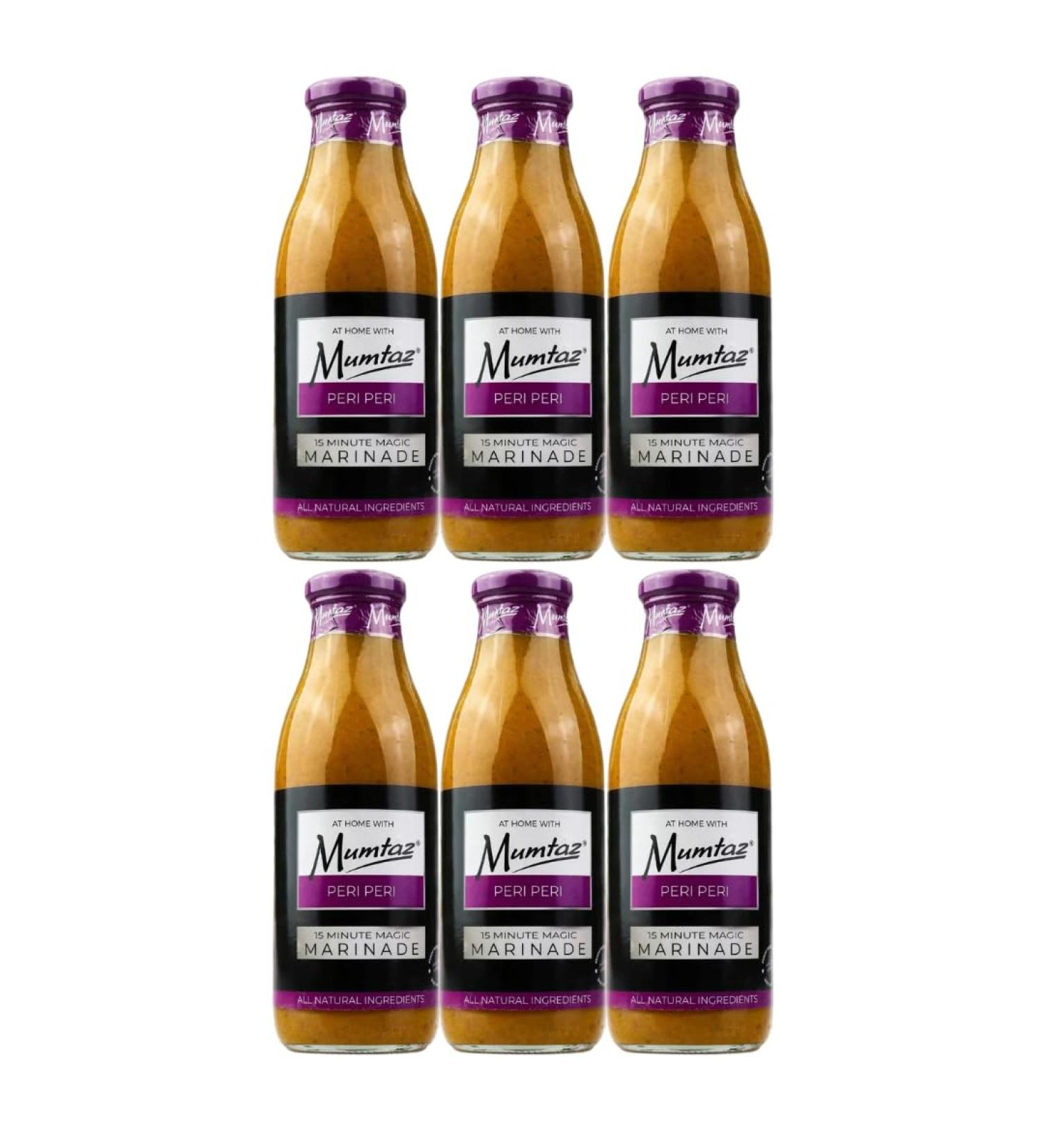 Mumtaz PERI PERI Marinade Sauce - Pack of 6x500g 15 Minute Magic Marinade Medium Spiced BBQ-Grill-Roast-Stir or Air fry All Natural Ingredients Gluten Free Vegan Friendly. - Buy Online on GoSupps.com