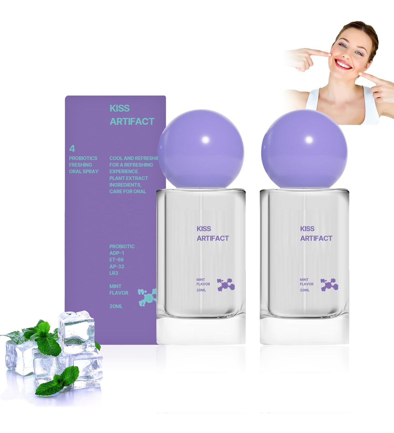 2Pcs Probiotic Oral Spray for Long-Lasting Freshness, Alcohol-Free Oral Spray with Probiotics for Breath Care, Cool Breath Probiotic Spray, Convenient Travel-Sized Breath Spray (20ml/0.68oz) - Buy Online on GoSupps.com