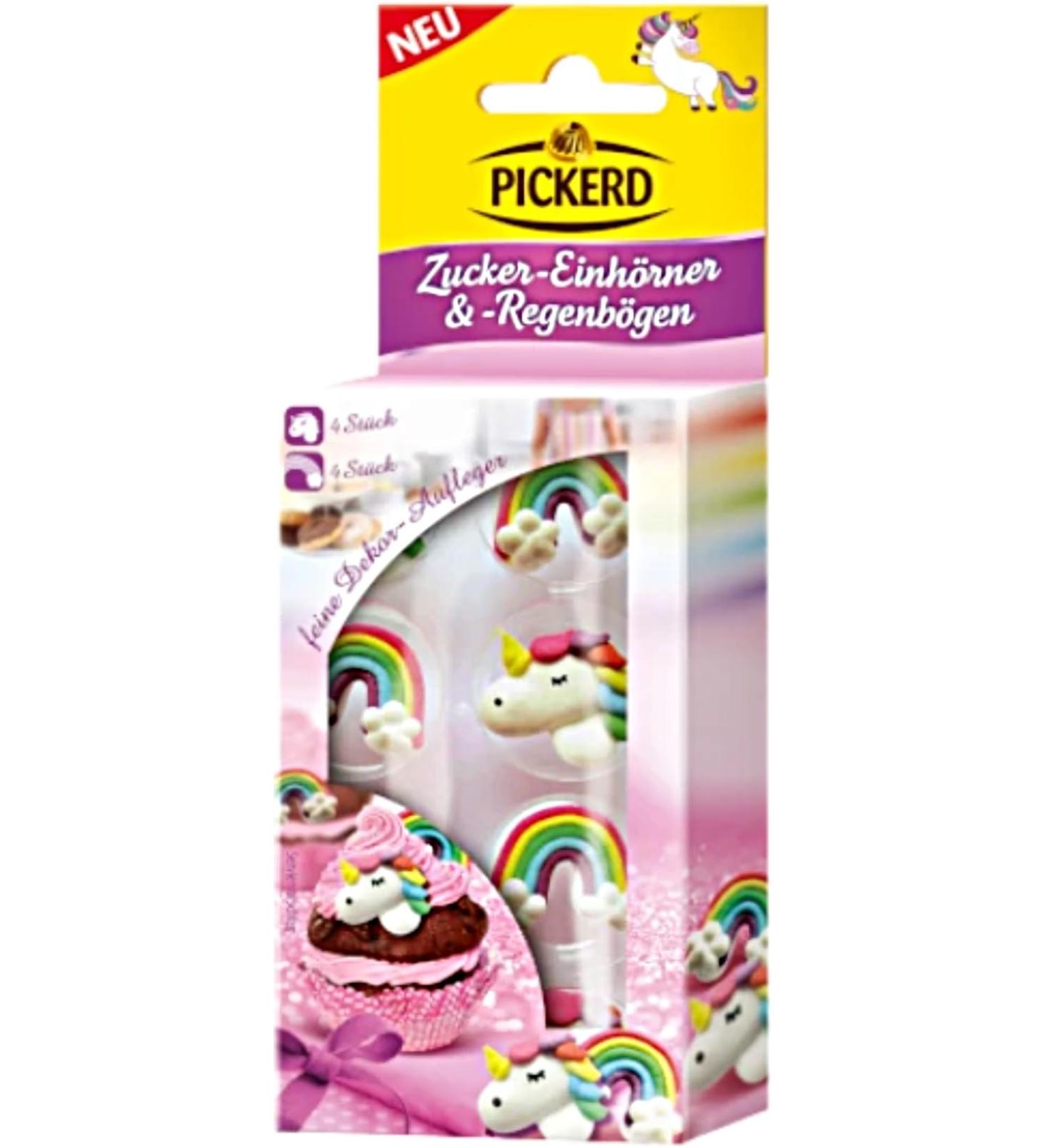 Sugar Unicorns & Rainbows 8 pieces - Sweet Decor for Cakes Cupcakes Muffins and other desserts/Pickerd Germany - Buy Online on GoSupps.com