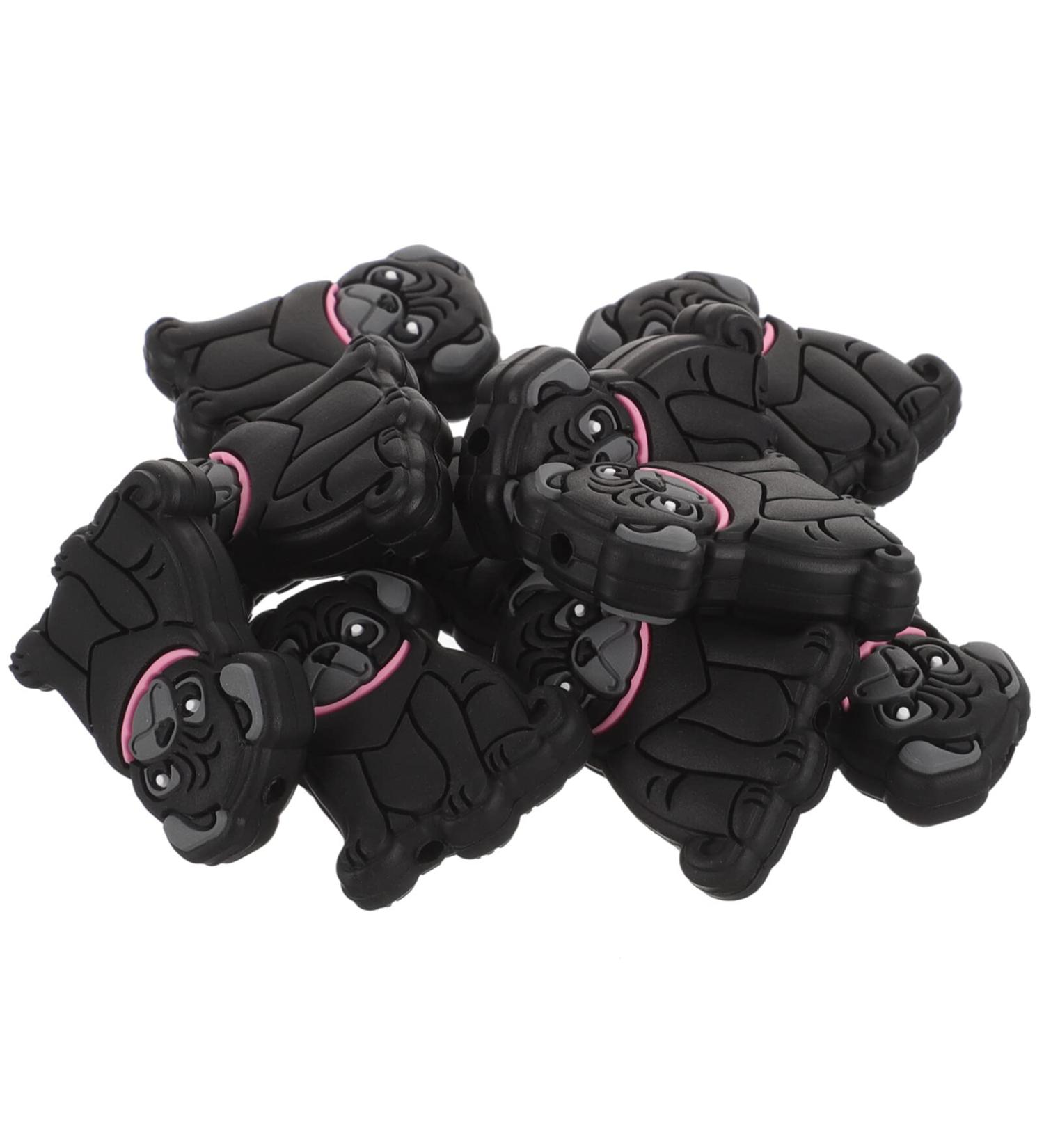 SEWACC 10pcs Cute Animal Dog Silicone Loose Beads - Teething Beads for Crafts - Buy Online on GoSupps.com