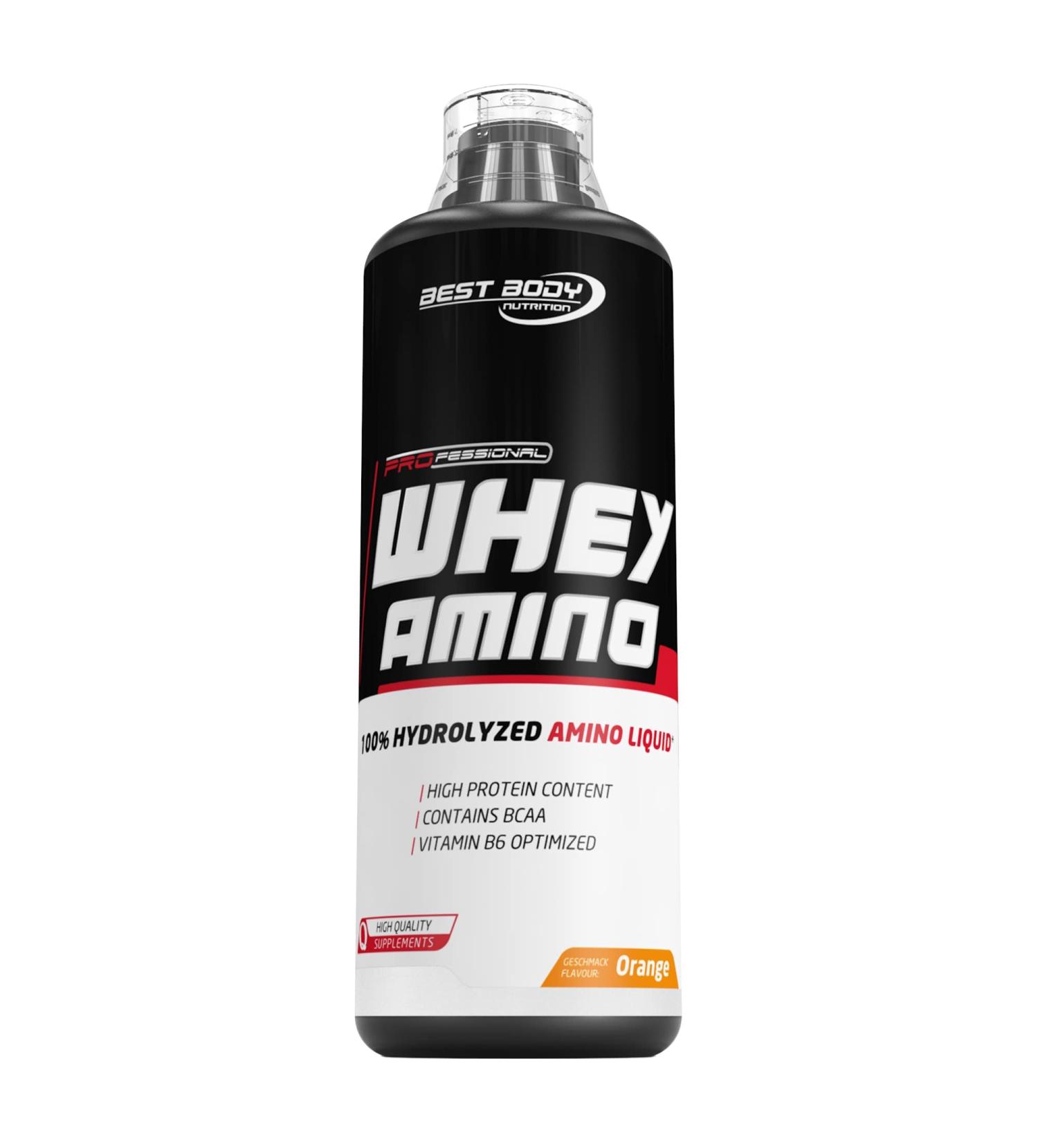 Professional Whey Amino Liquid - Orange Flavor | Collagen-Free | 1000ml | International Shipping Available - Buy Online on GoSupps.com