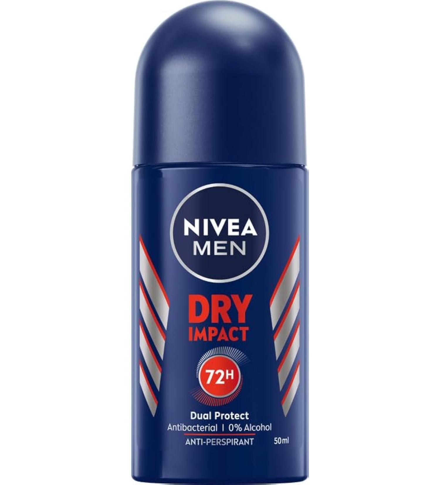  NIVEA MEN NIVEA MEN Dry Impact 72H Roll-On Antiperspirant for Men 50ml - Buy Online on GoSupps.com