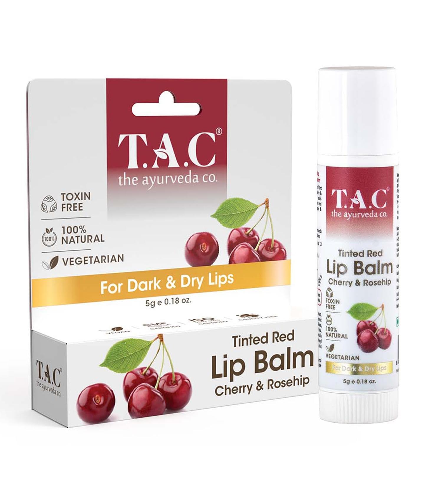 Buy Tinted Cherry & Rosehip Vegan Lip Balm SPF 20 - Moisturizing for Dark Dry Lips with Vitamin E & Shea Butter - Unisex All Skin Types - 5gm - Buy Online on GoSupps.com