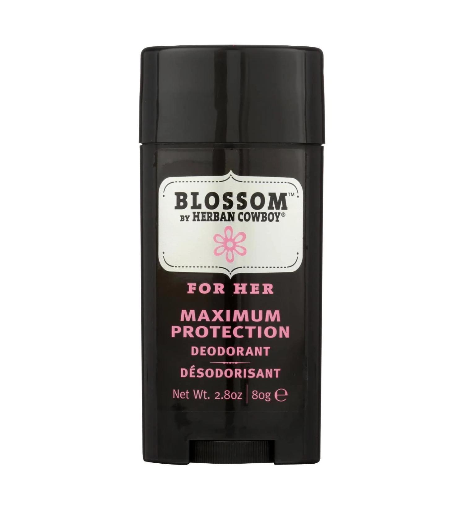 Herban Cowboy Natural for Her Maximum Protection Deodorant Blossom 2.8 Oz - Long-lasting Odor Control for Women - Buy Online on GoSupps.com