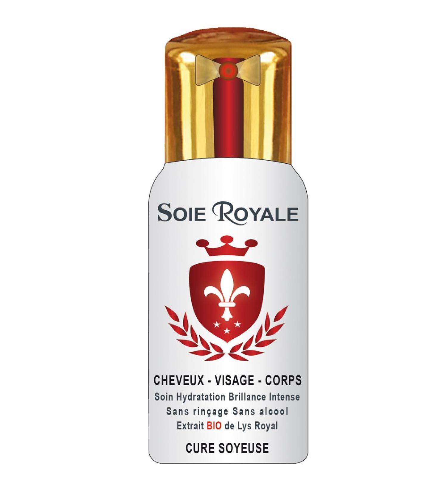Soie Royale BIO Silky Cure 125 ml Organic Royal Lily Extract Silk Proteins EF Vitamins Hair Face Body Care Nourishes Hydrates Detangles with Intense Shine Alcohol-Free Made in France. - Buy Online on GoSupps.com