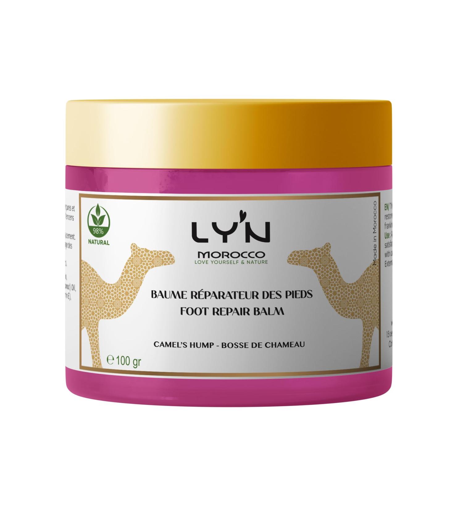  Ly'n Morocco Foot and Hand Repair Balm 100g - Camel Hump & Aker Fassi - Intense Moisturizing Dry Skin Cracked Heels Damaged Hands - Natu - Buy Online on GoSupps.com