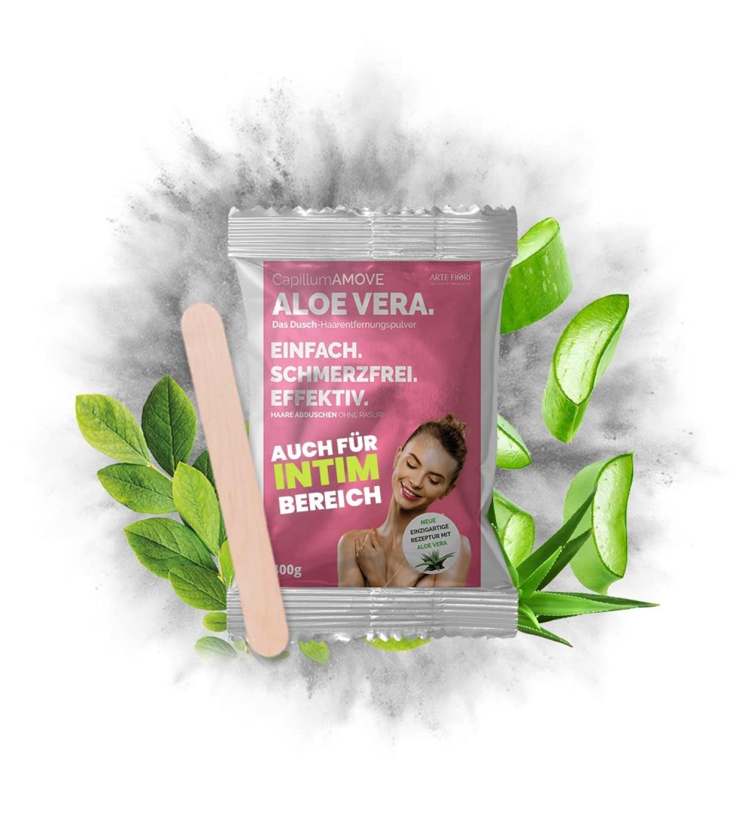 Capillum Amove Aloe Vera Depilatory Cream 500g - Pain-Free Intimate Hair Removal for Women - Gentle Additive-Free Neutral Scent - Buy Online on GoSupps.com