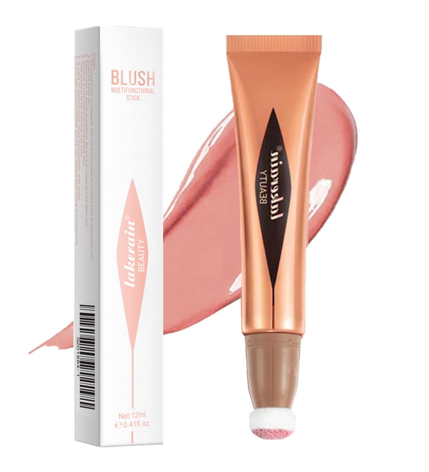 GoHo Liquid Blush Beauty Wand | Soft Cream Blush Stick with Cushion Applicator | Long-Lasting & Easy to Blend | Natural Dewy Finish | 01# Bliss Pink - Buy Online on GoSupps.com