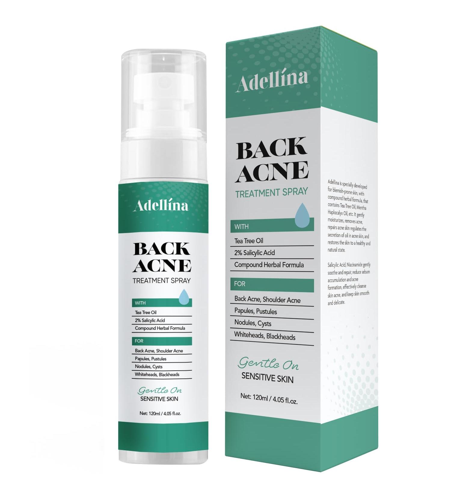 Back Acne Treatment Spray with Salicylic Acid & Tea Tree Oil - Effective Body Acne Solution | Proactive Treatment 4 oz - Buy Online on GoSupps.com