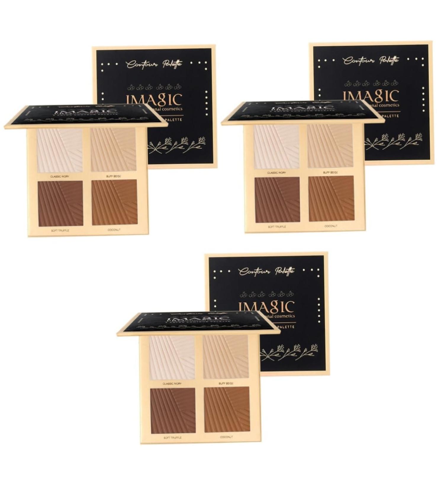 FOMIYES 3pcs Kit Shades Facial Brighten Beauty Four Powder Makeup Cosmetics Face Waterproof 1 count (Pack of 1) As Shownx3pcs - Buy Online on GoSupps.com