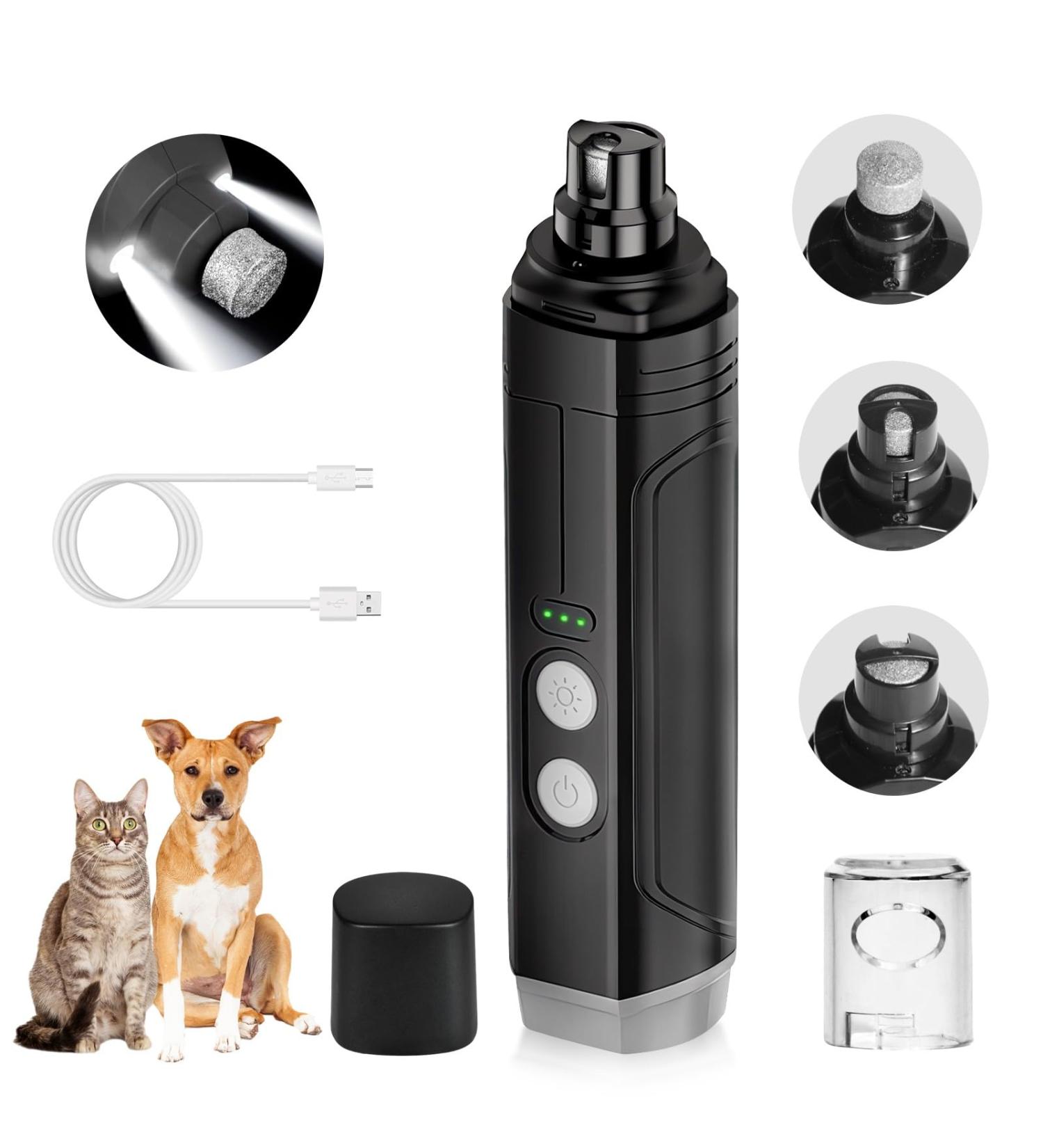 Journeyside 3-Speed Claw Grinder for Dogs & Cats | Quiet LED-Enhanced Nail Trimmer for All Sizes - Buy Online on GoSupps.com