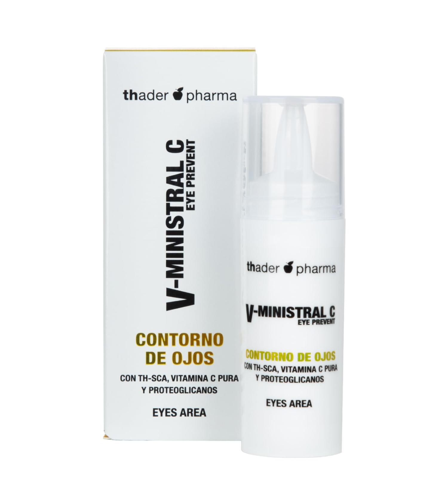 Thader Pharma V-Ministral C contour des yeux antioxydant avec TH-SCA vitamine C pure et prot oglycanes 20 ml - Buy Online on GoSupps.com