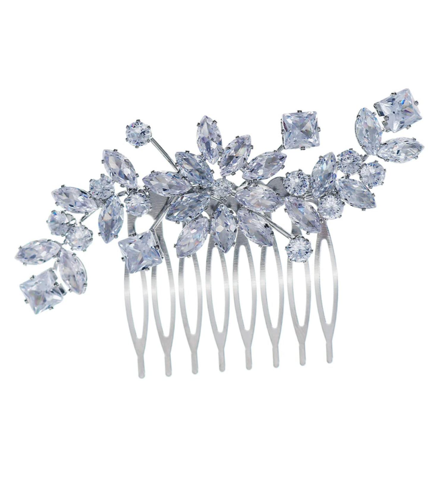 Angoily Crystal Side Hair Comb Crystal Hair Comb Hair Topper Wedding Hair Comb Wedding Bridal Hair Comb Hair Accessory for Girls Tiara Zircon Decorate Bridesmaid Flower Girl - Buy Online on GoSupps.com