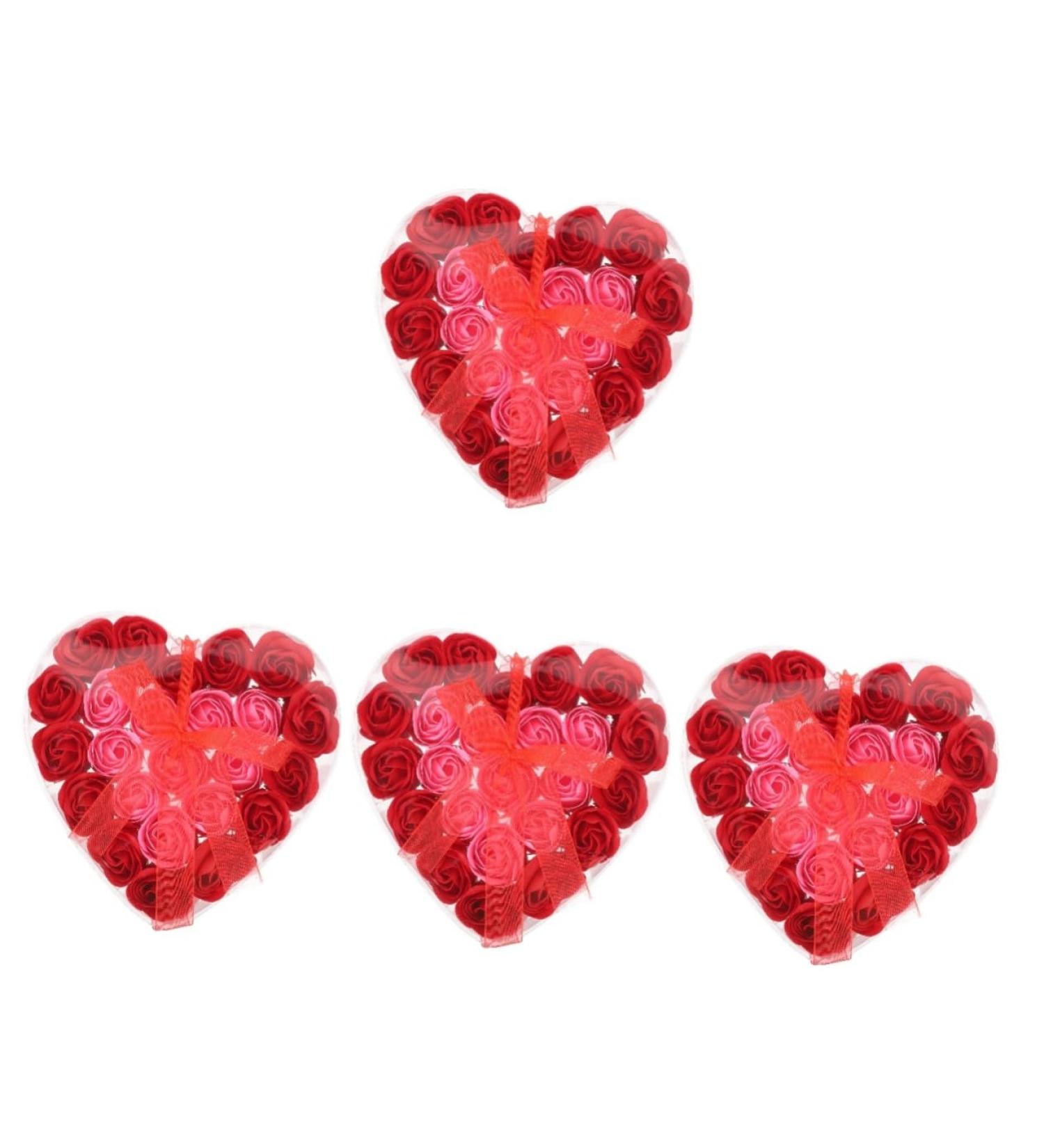 FOMIYES 4pcs Valentine's Day present rose flower soap bath soap rose asmr floral scented bath soap immortal wedding decor Party Artificial soap flower plastic flower arrangement delicate 17.5x17cmx4pcs As Shownx4pcs - Buy Online on GoSupps.com