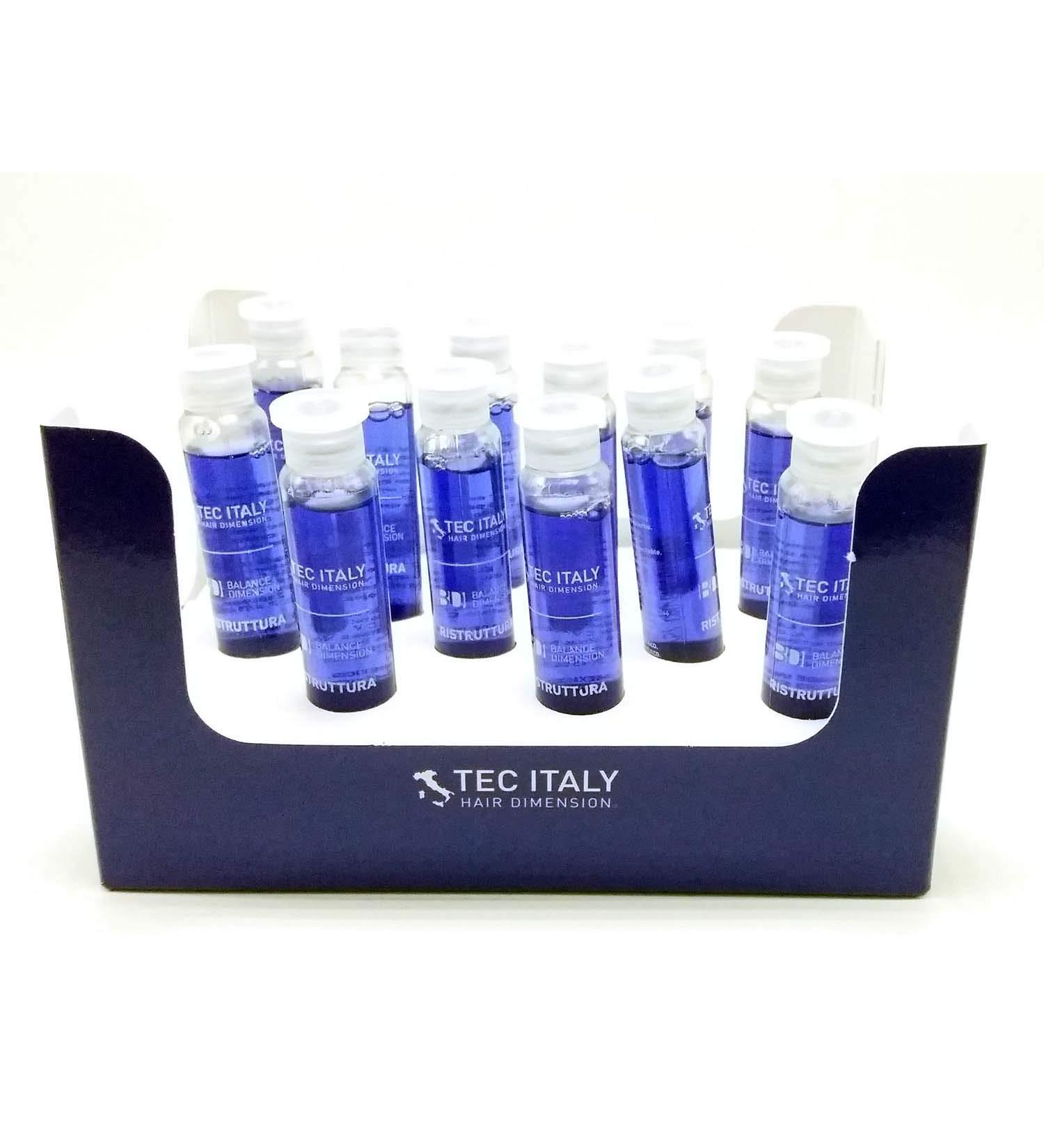 Buy Tec Italy Reconstruction Hair Treatment - Al Semi Di Lino 0.33oz 12 Count Ampoules | International Shipping Available - Buy Online on GoSupps.com