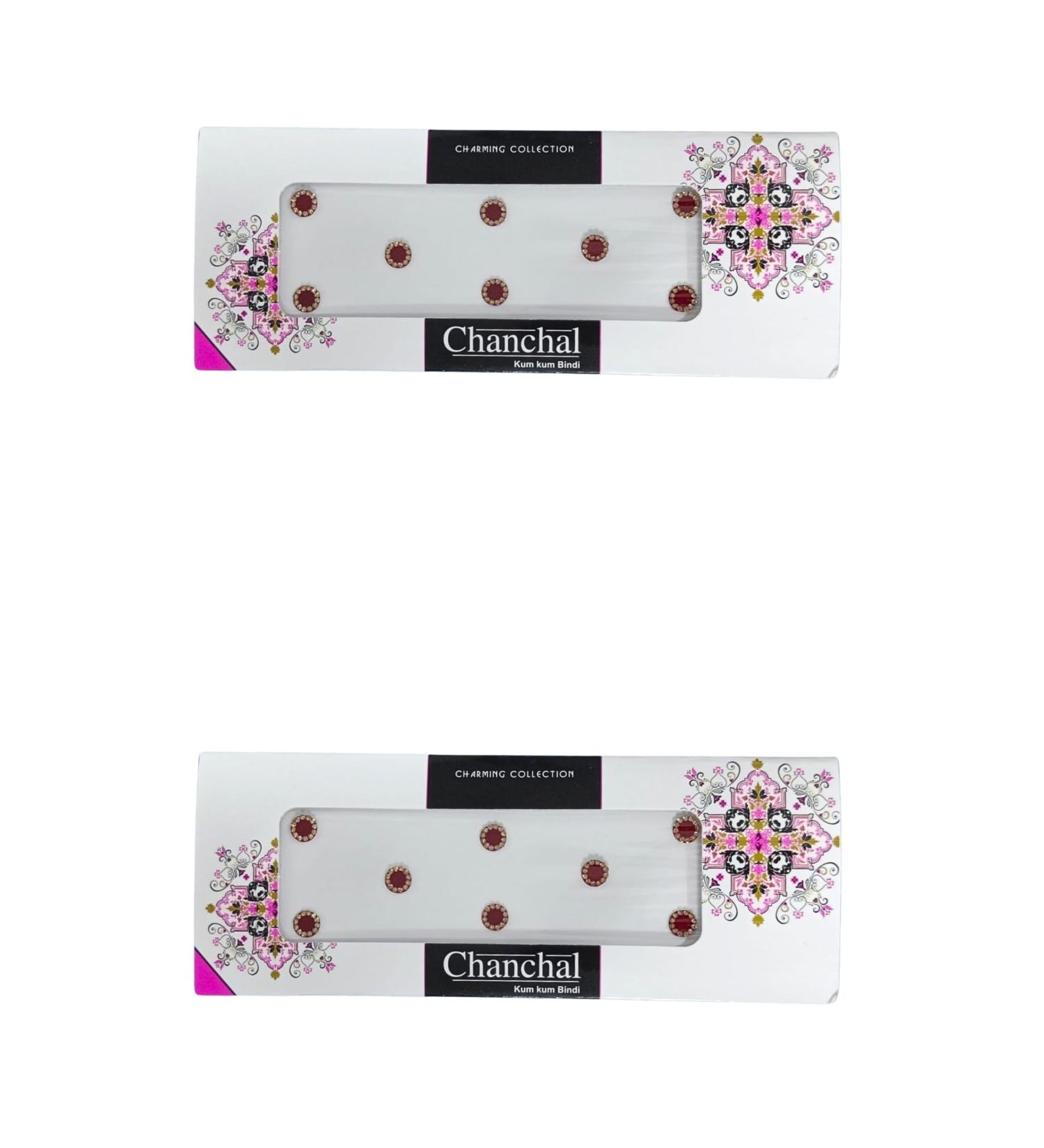 Fancy Maroon Bridal Bindi For Women and Girls - Maroon Bindis