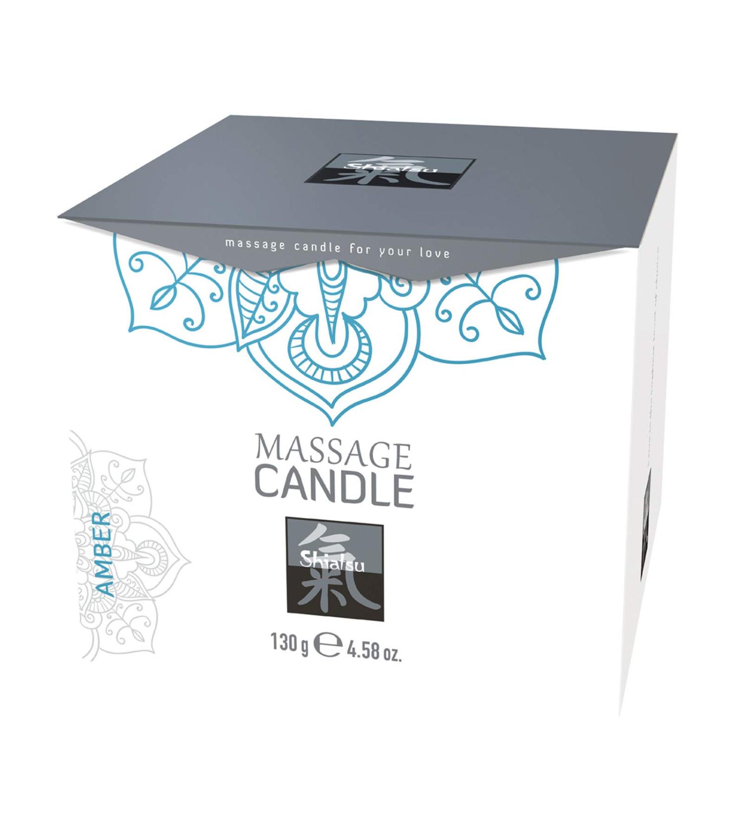 Massage candle with aroma amber massage 130g scented candle for couples made of wax couple massages Berndstein