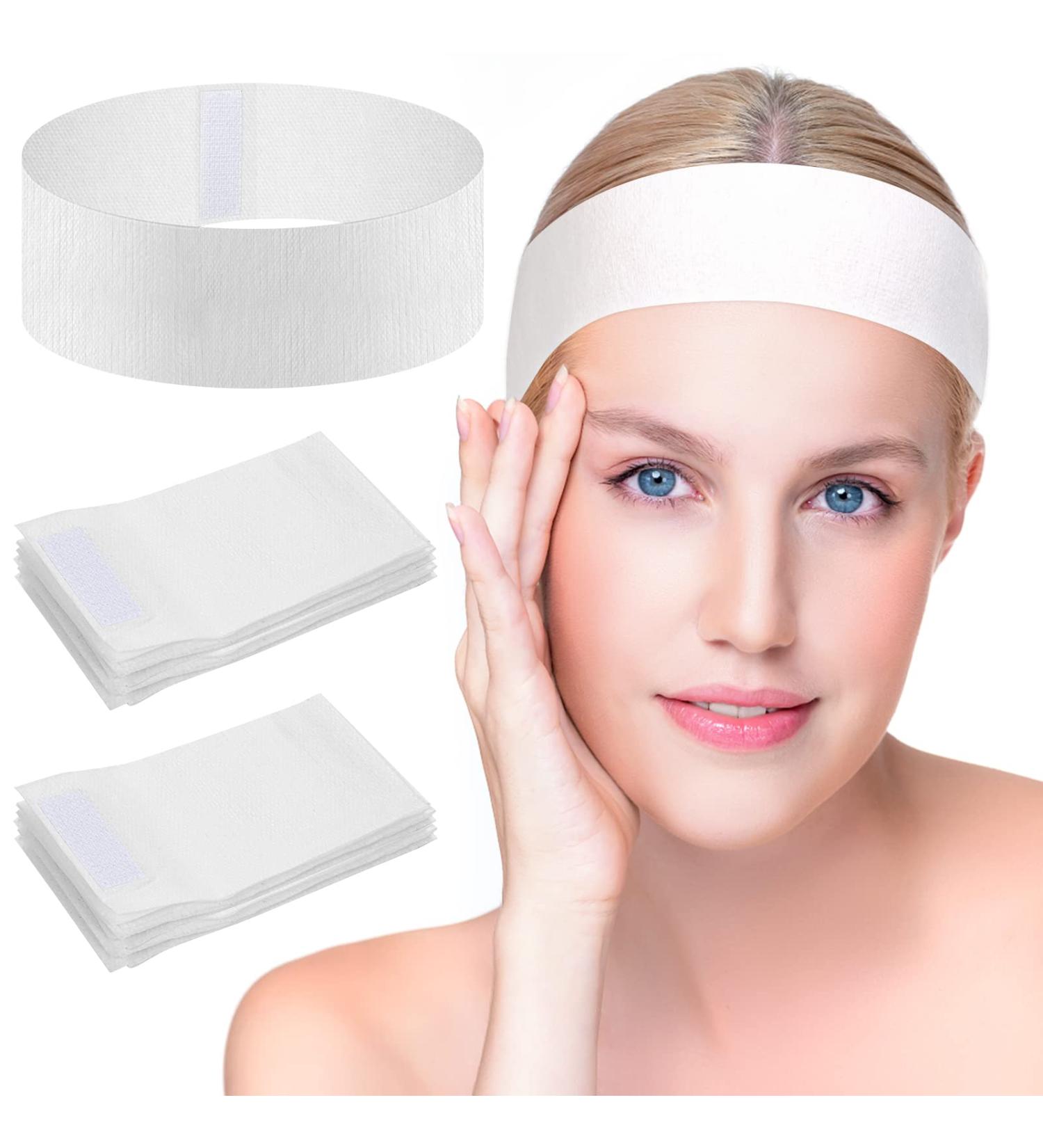 Sublaga 40 Pack Disposable Spa Headbands for Women - Esthetician Supplies for Facials - Stretch Headbands for Hair - 40pcs White - Buy Online on GoSupps.com