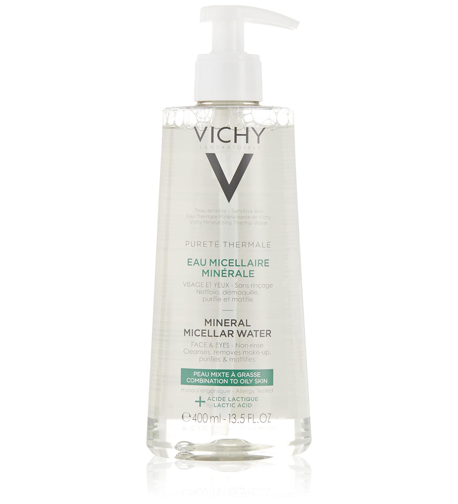 Vichy Puret Thermale Micellar Cleansing Fluid 400 ml - Gentle Makeup Remover for All Skin Types | International Shipping Available - Buy Online on GoSupps.com