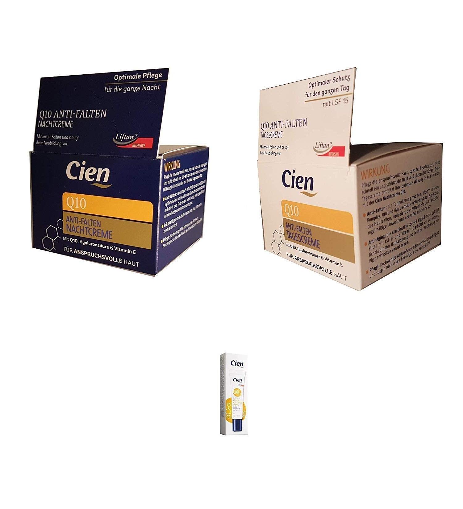 Buy Set of 3 Anti-Wrinkle Creams | Day Cream Night Cream & Eye Cream with Q10 Hyaluronic Acid & Vitamin E | International Shipping Available - Buy Online on GoSupps.com
