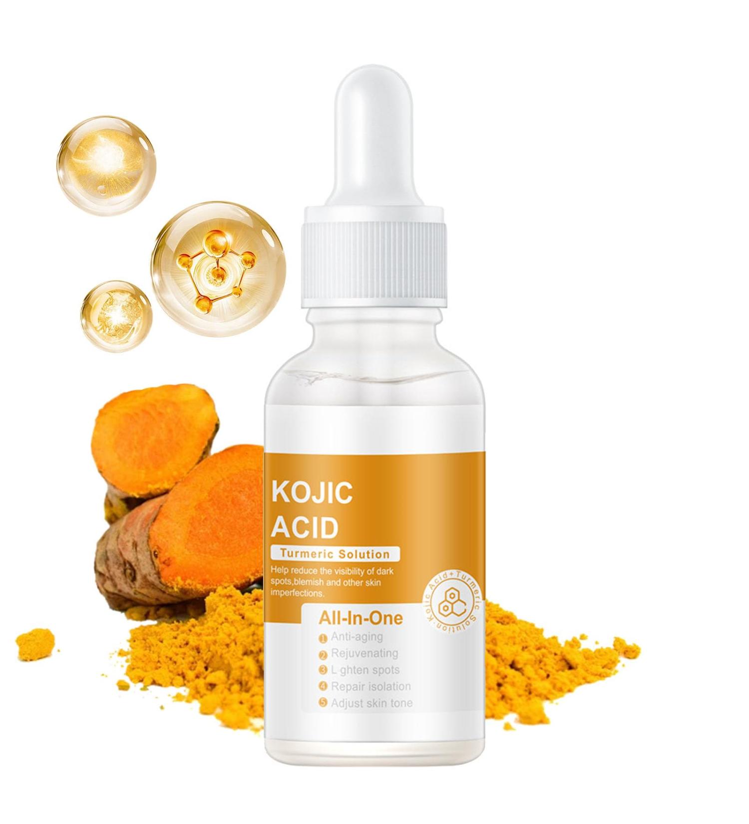 ARCHIDATE Kojic Acid Turmeric Serum Dark Spots Corrector Serum for Reduce Dark Spots Pigmentation Acne Evens Skin Tone Anti Wrinkle Fine Lines Firm Skin Moisturize and Nourish Skin - Buy Online on GoSupps.com