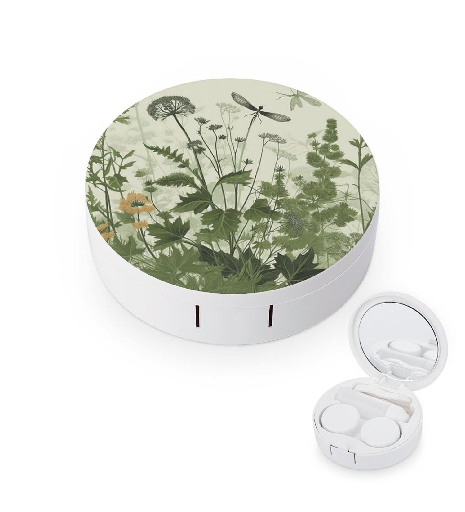 Optimized Meta Title: "Herb & Dragonfly Wings Contact Lens Case - Travel & Care Box for Clear Vision - Buy Online on GoSupps.com