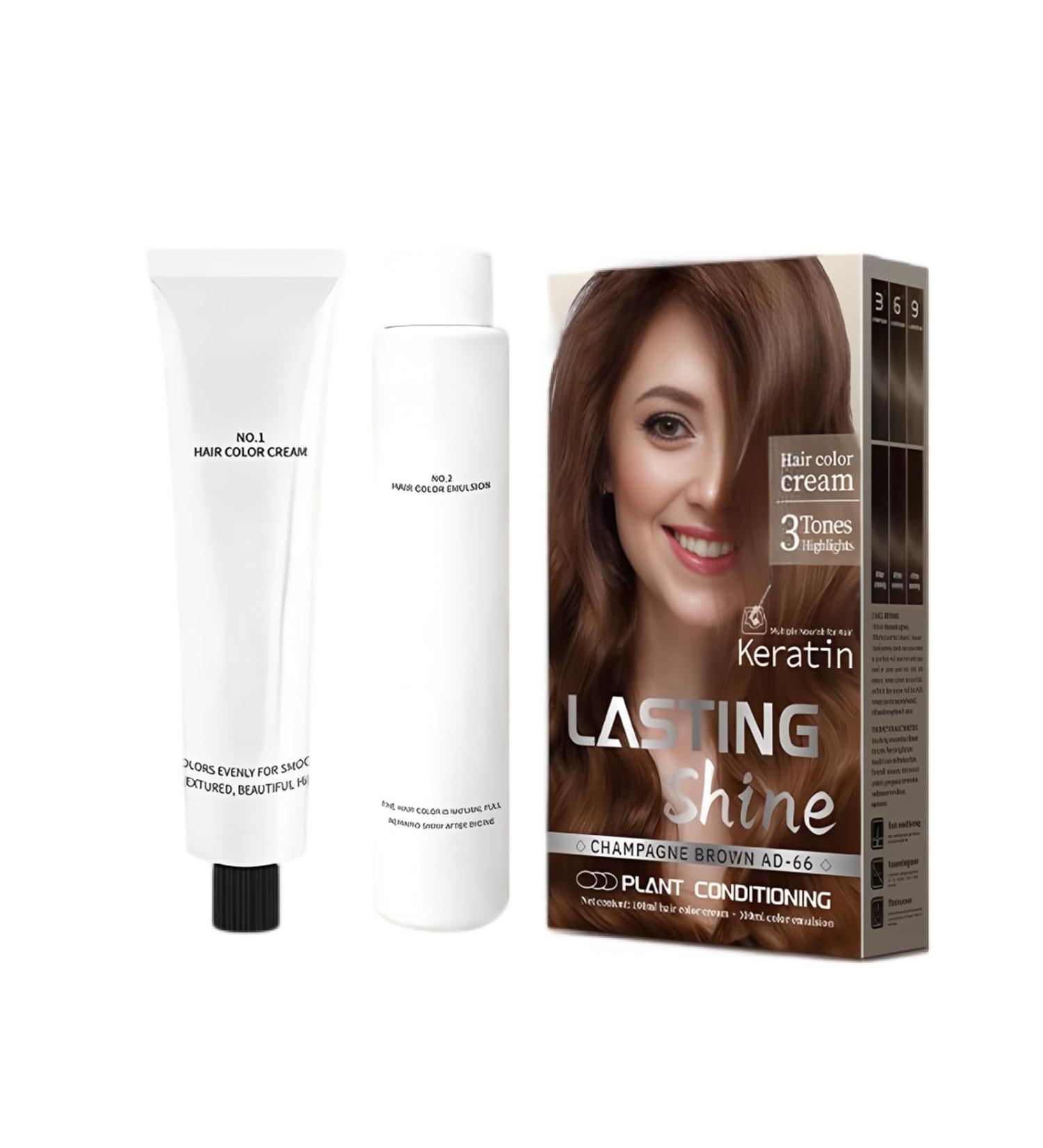  Grgowe Brown-Nourishing Hair Colour Cream Vegetable Hair Colour Dye Instant Shampoo Fast Coloring Uniform Grey Hair Coverage Suitable for All Hair Types - Buy Online on GoSupps.com