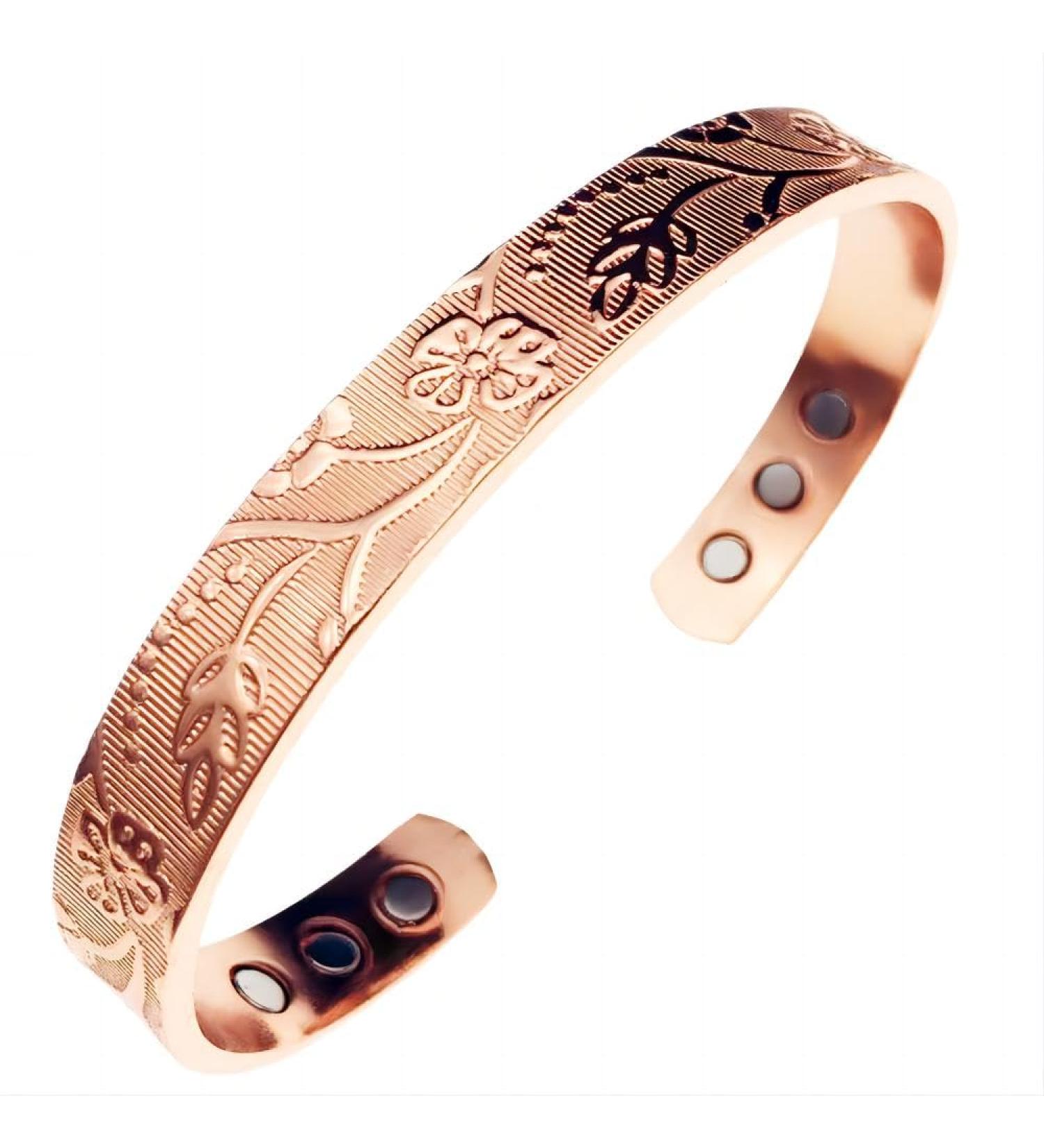 Buy LORNREIN Copper Magnetic Bracelet for Men & Women - 6 Magnets for Wellness & Style | International Shipping Available - Buy Online on GoSupps.com