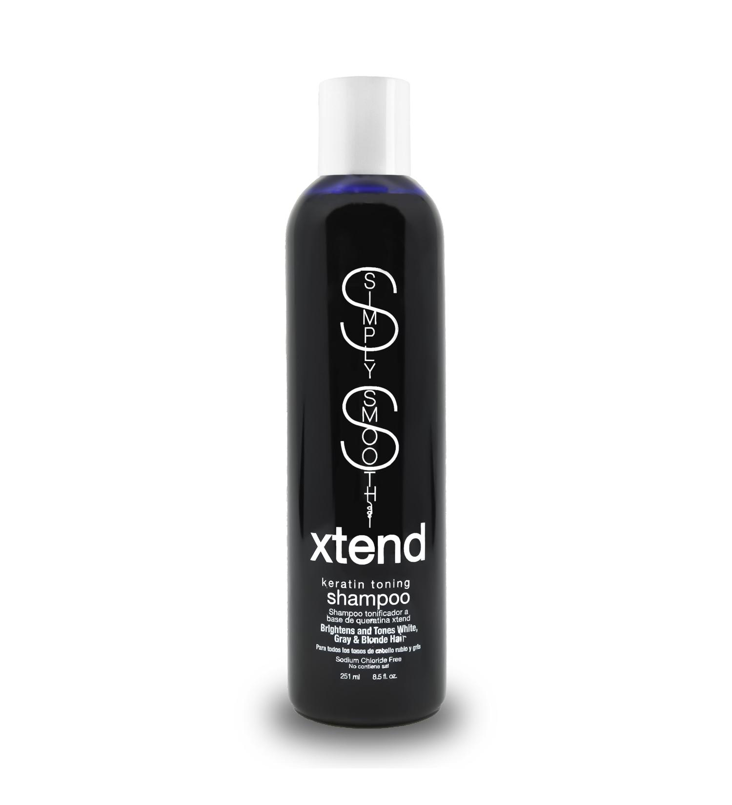 Simply Smooth Xtend Keratin Toning Purple Shampoo - Brighten & Tone Blonde Silver & Gray Hair | Prevent Brassy Tones | 8.5 Oz | International Shipping - Buy Online on GoSupps.com