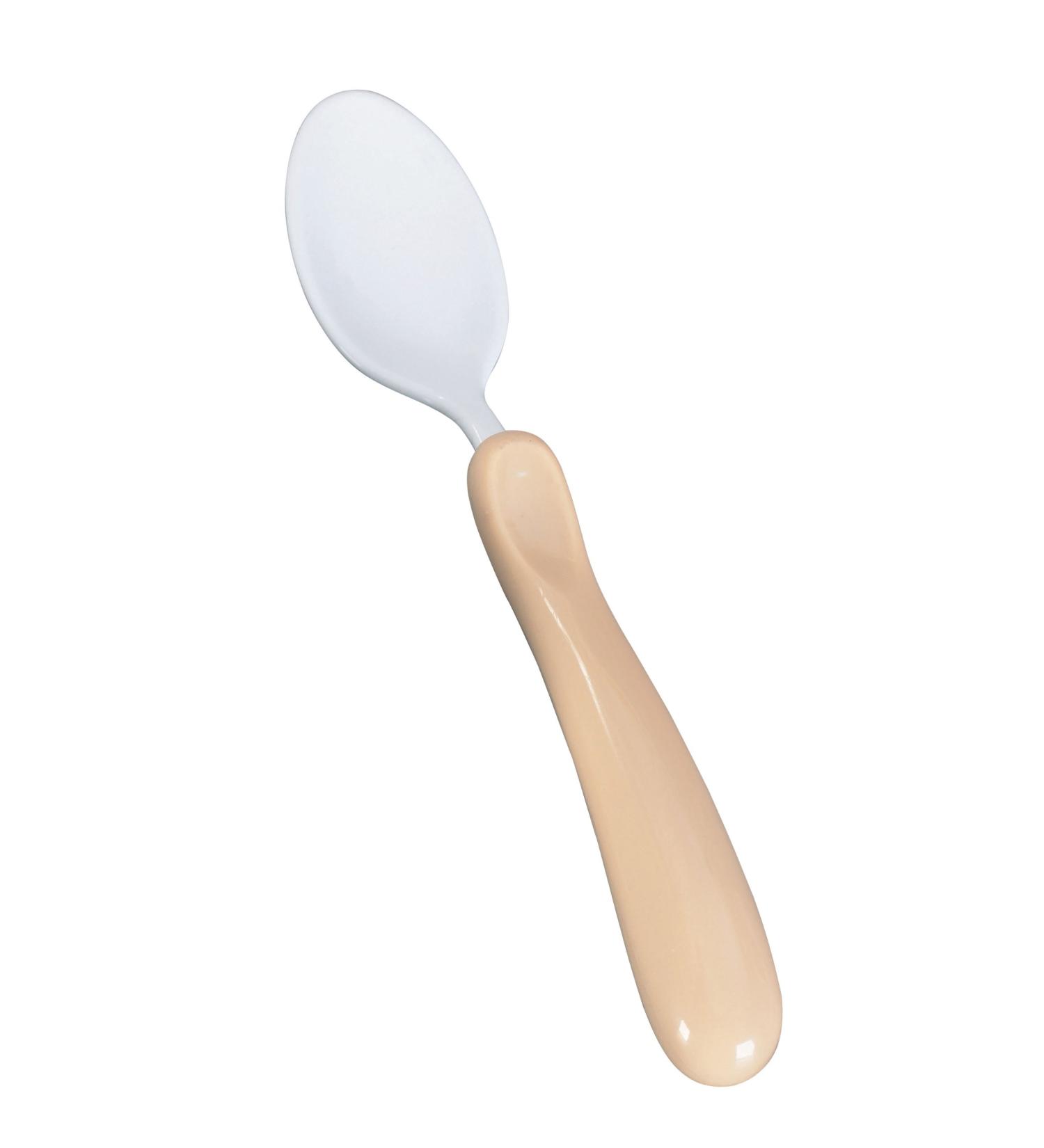 Homecraft Caring Cutlery Ivory Handle Soft Coated Spoon (Eligible for VAT Relief in the UK) Ergonomic Stainless Steel Eating Utensil Silverware for Weak Grip Elderly Disabled Handicapped Ivory Handle Soft Coated Spoon (Eligible for VAT Relief in the UK) E