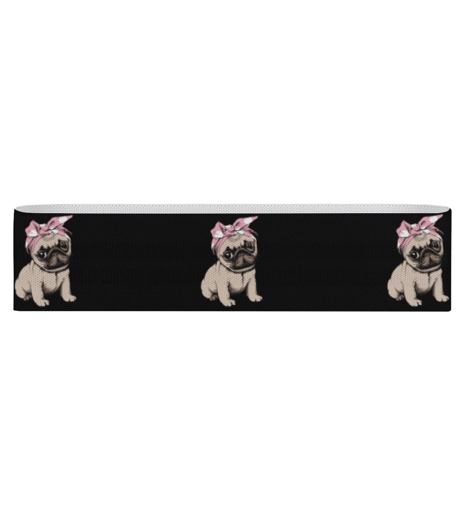 Cute Pug Dog Yoga Bands | Booty Resistance Straps for Comfort & Therapy - International Shipping Available - Buy Online on GoSupps.com